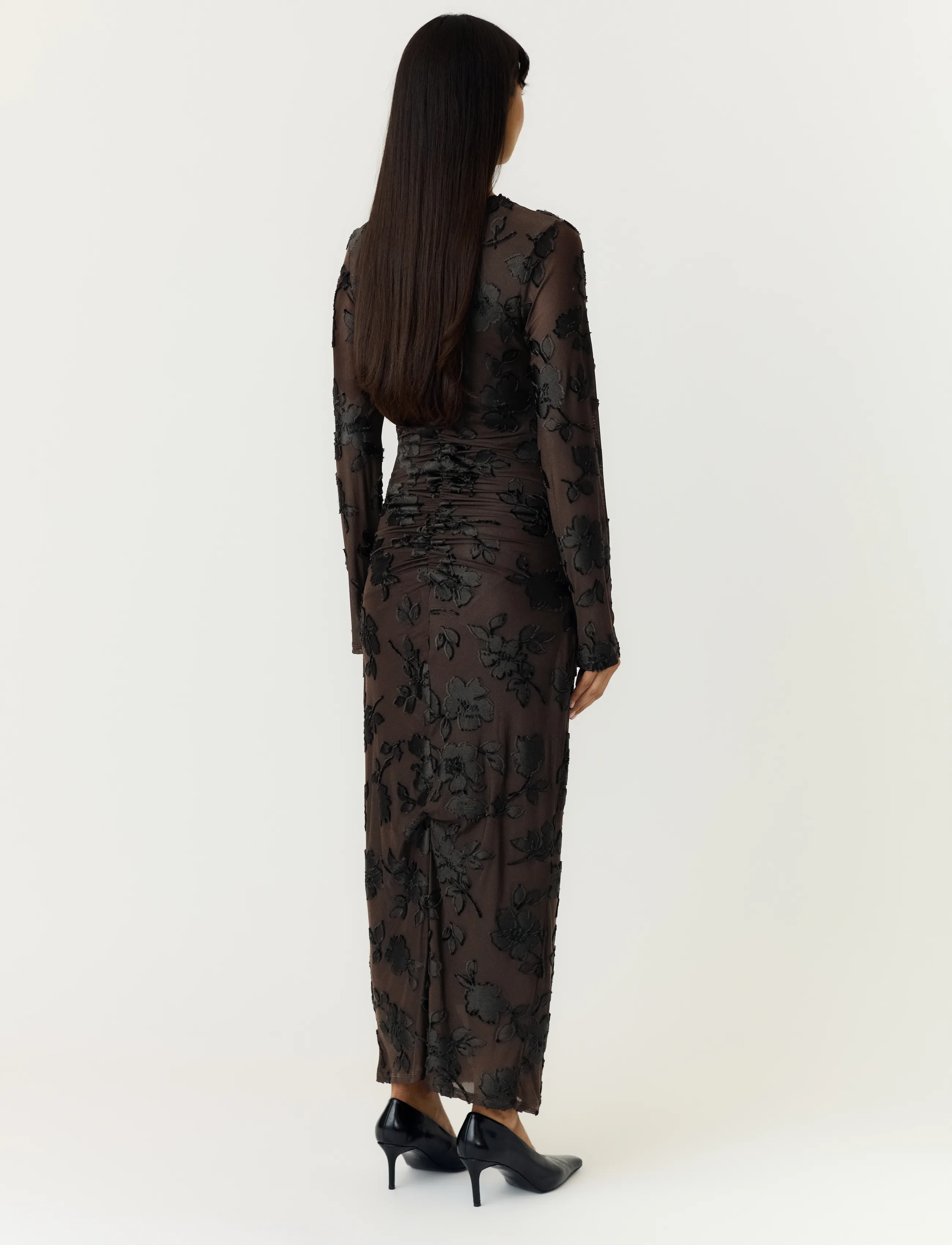 YAS - YASMARENA LS LONG DRESS S. - SHOW - cocktailkleider - coffee bean - 3