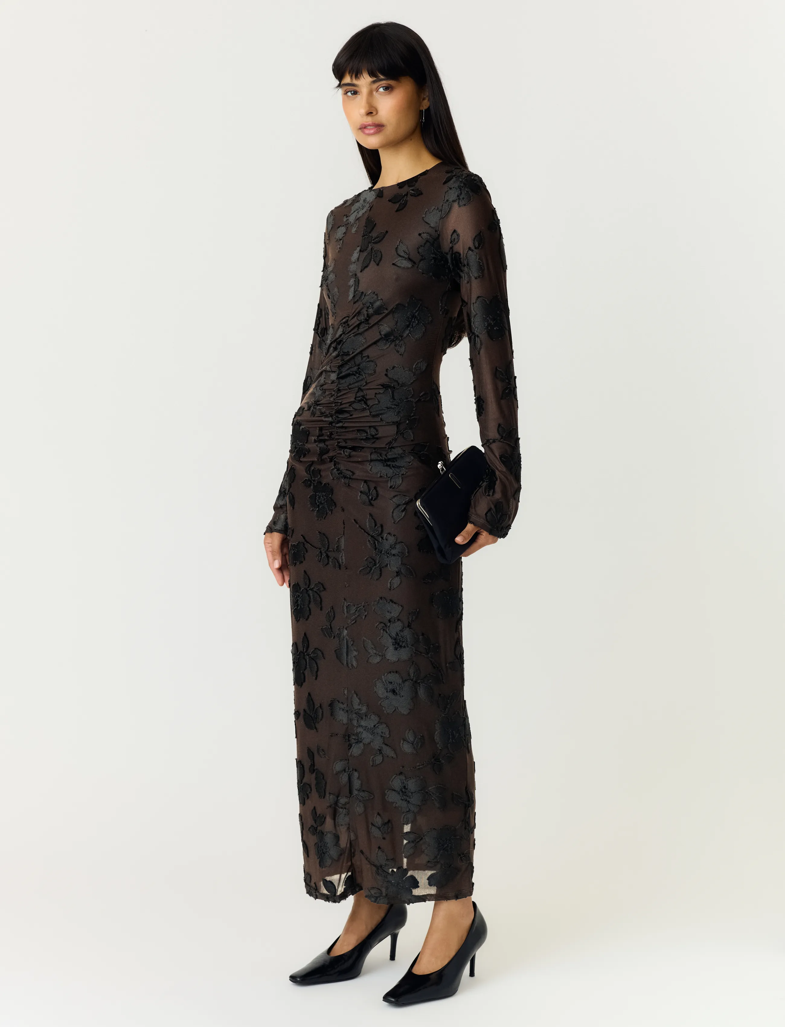 YAS - YASMARENA LS LONG DRESS S. - SHOW - cocktailkleider - coffee bean - 4