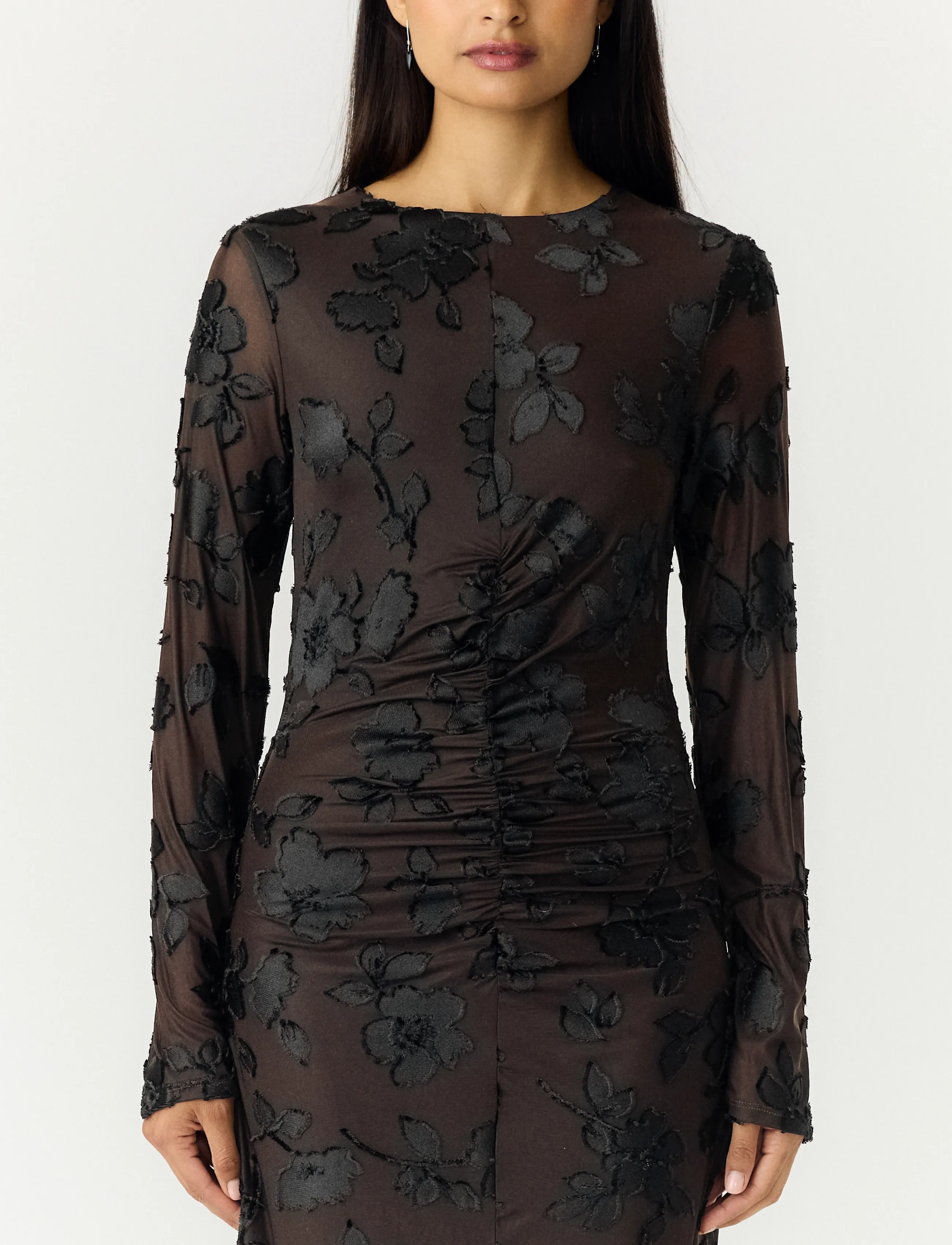 YAS - YASMARENA LS LONG DRESS S. - SHOW - cocktailkleider - coffee bean - 5