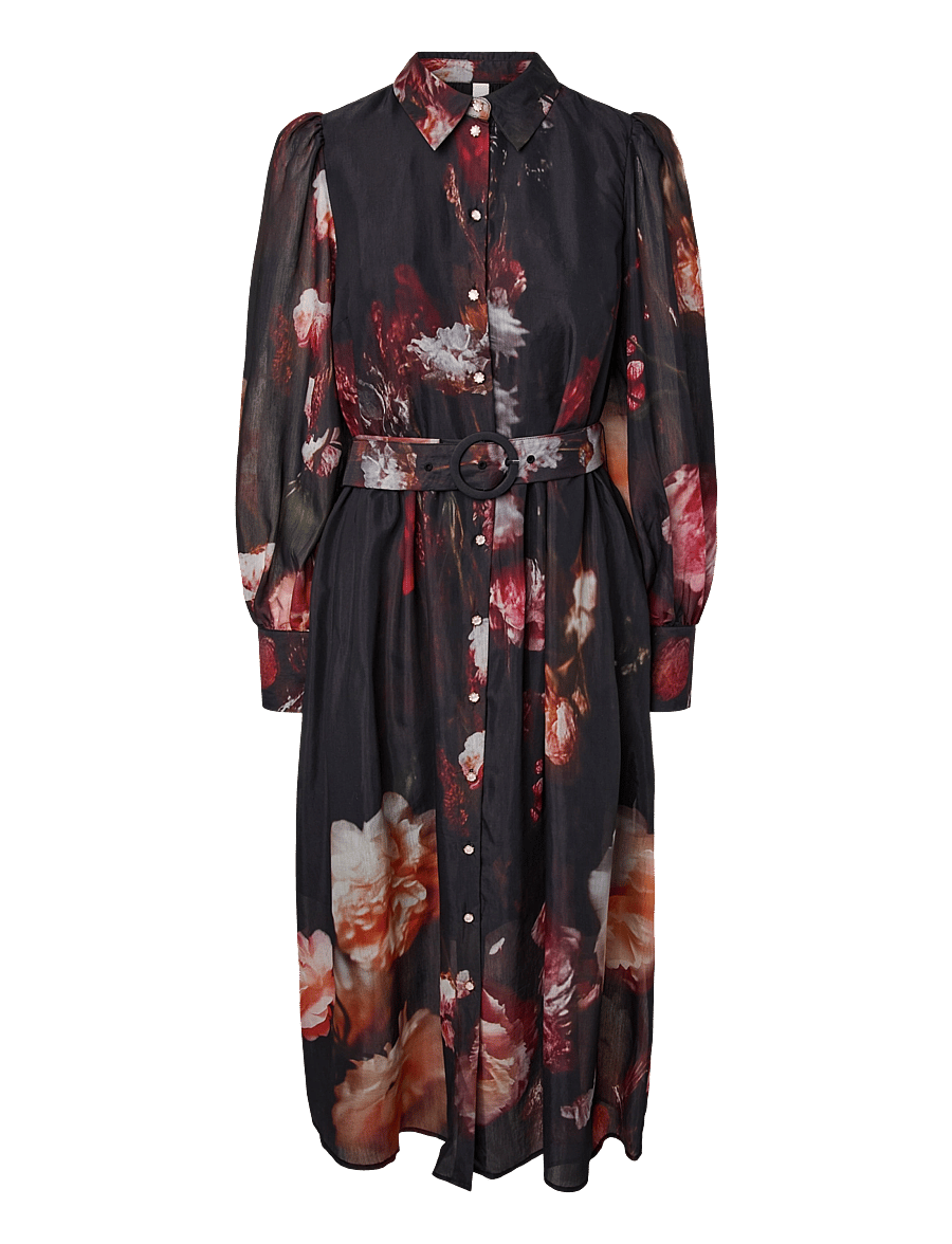 YAS - YASROMANTICA LS LONG DRESS NEW S. - SHOW - black - 0