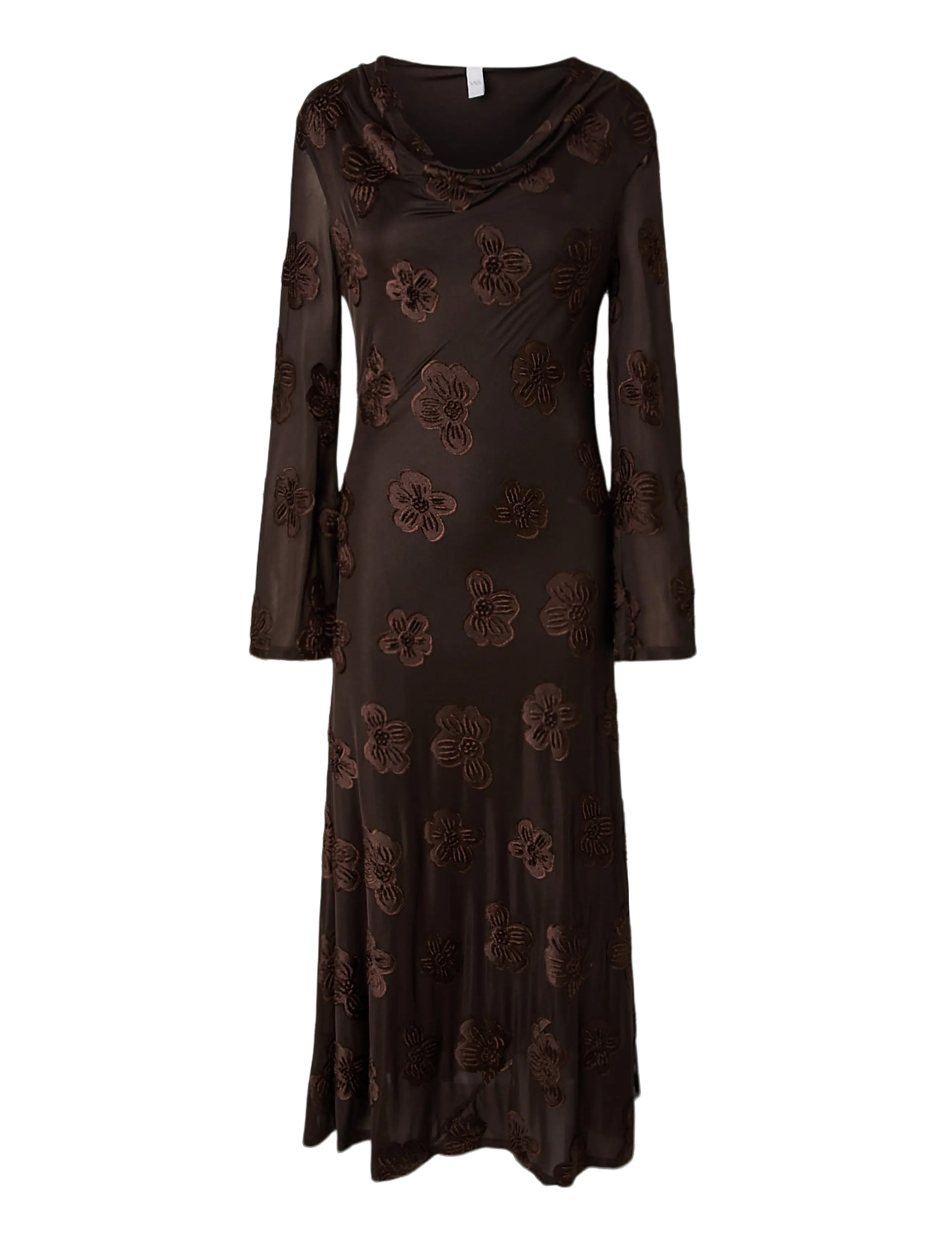 YAS YASSERAPHINE SL LONG DRESS S. - SHOW - YAS - CHOCOLATE BROWN / brown