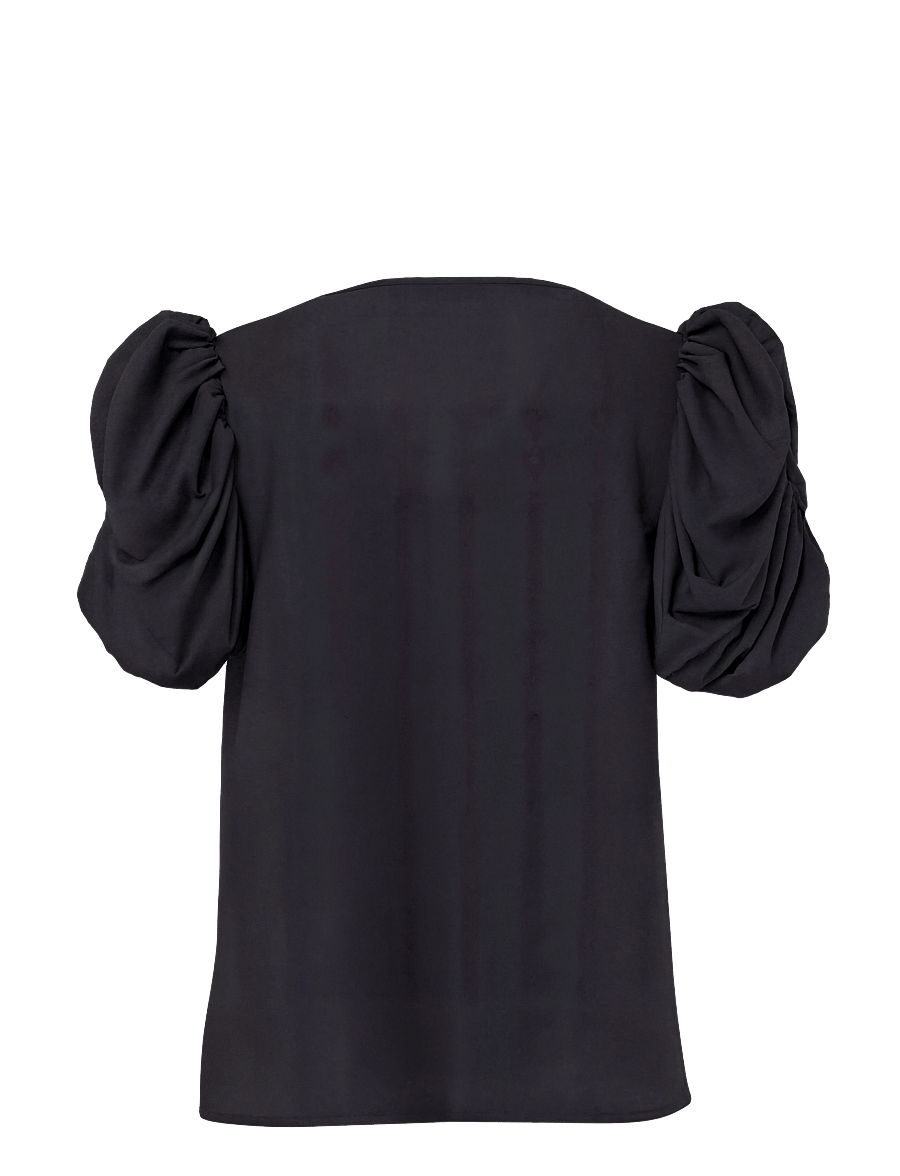 YAS - YASPELLA 2/4 TOP S. - kurzärmelige blusen - black - 1