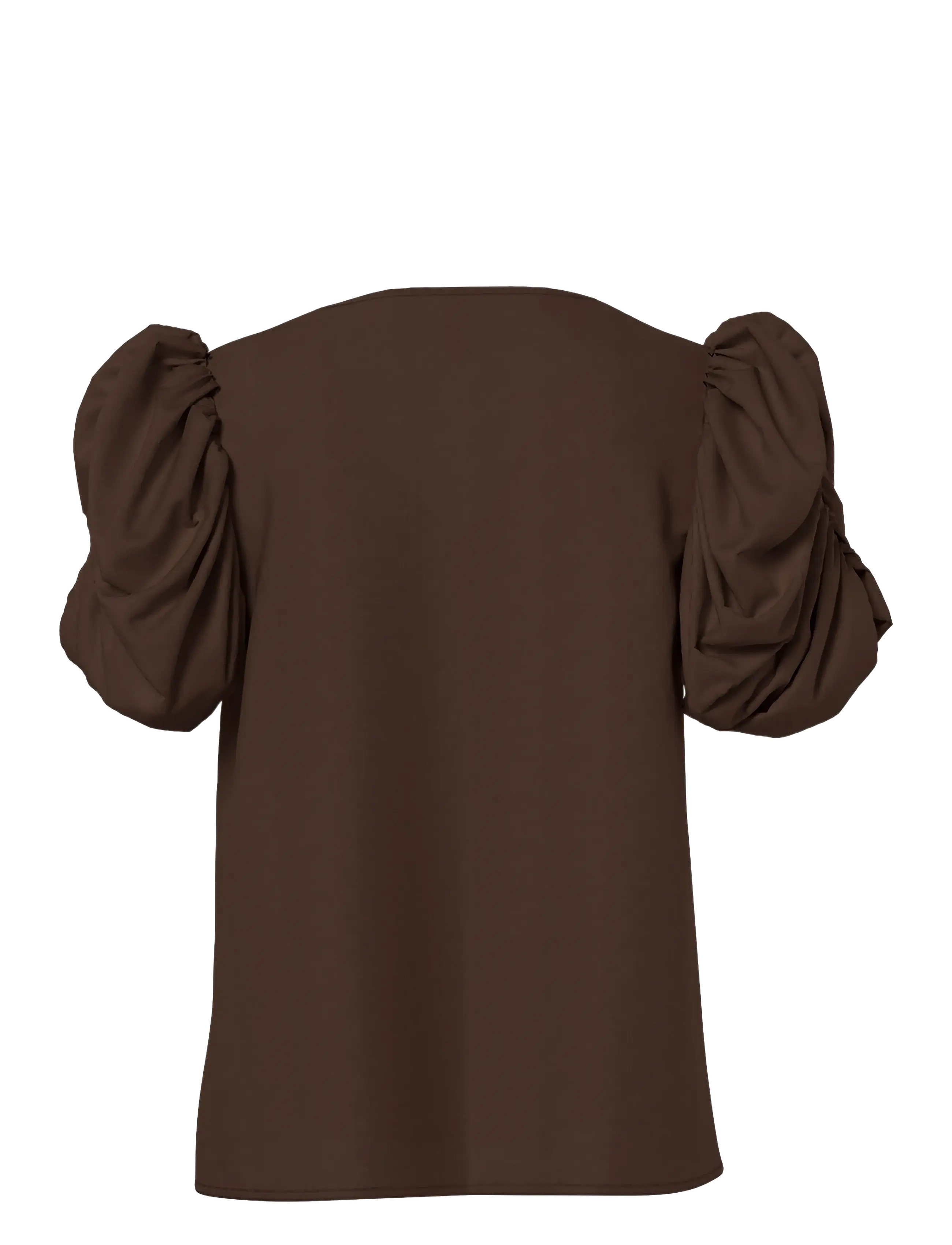 YAS - YASPELLA 2/4 TOP S. - kurzärmelige blusen - chocolate brown - 1