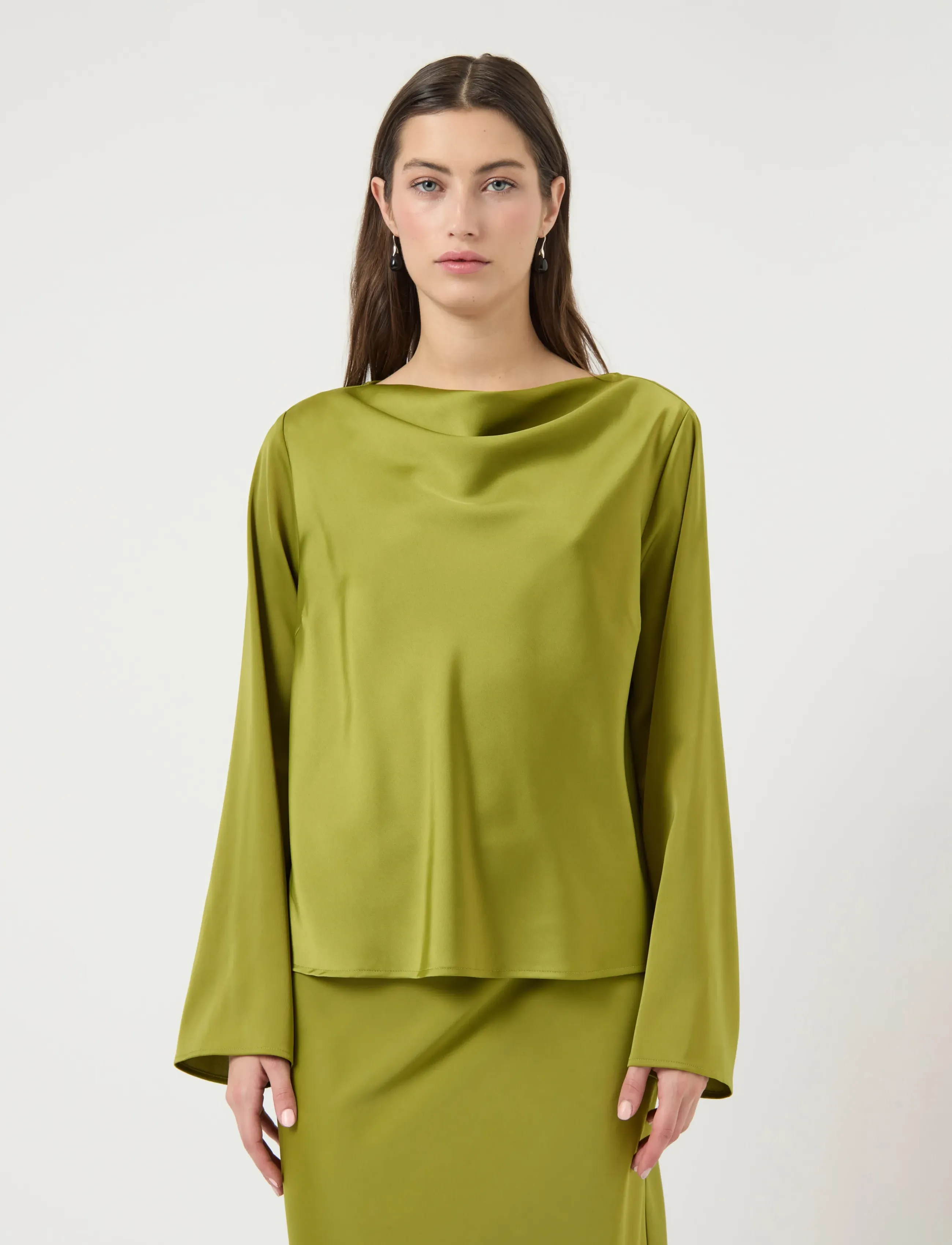 YAS YASPELLA LS TOP S. - D2D - Blusen - CARDAMOM SEED / green
