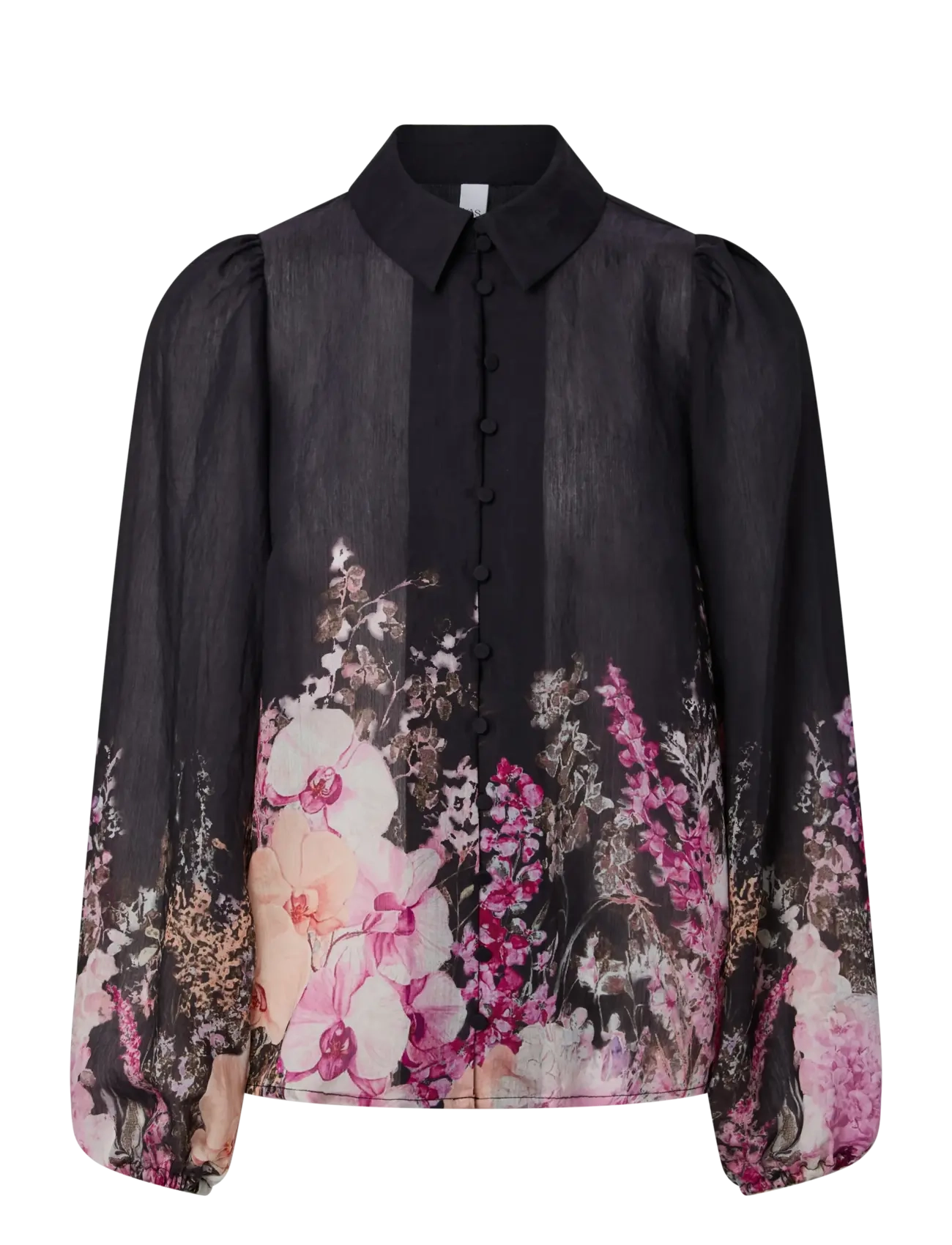 YAS YASROMANTICA LS SHIRT - D2D - Transitional Layering - BLACK / black