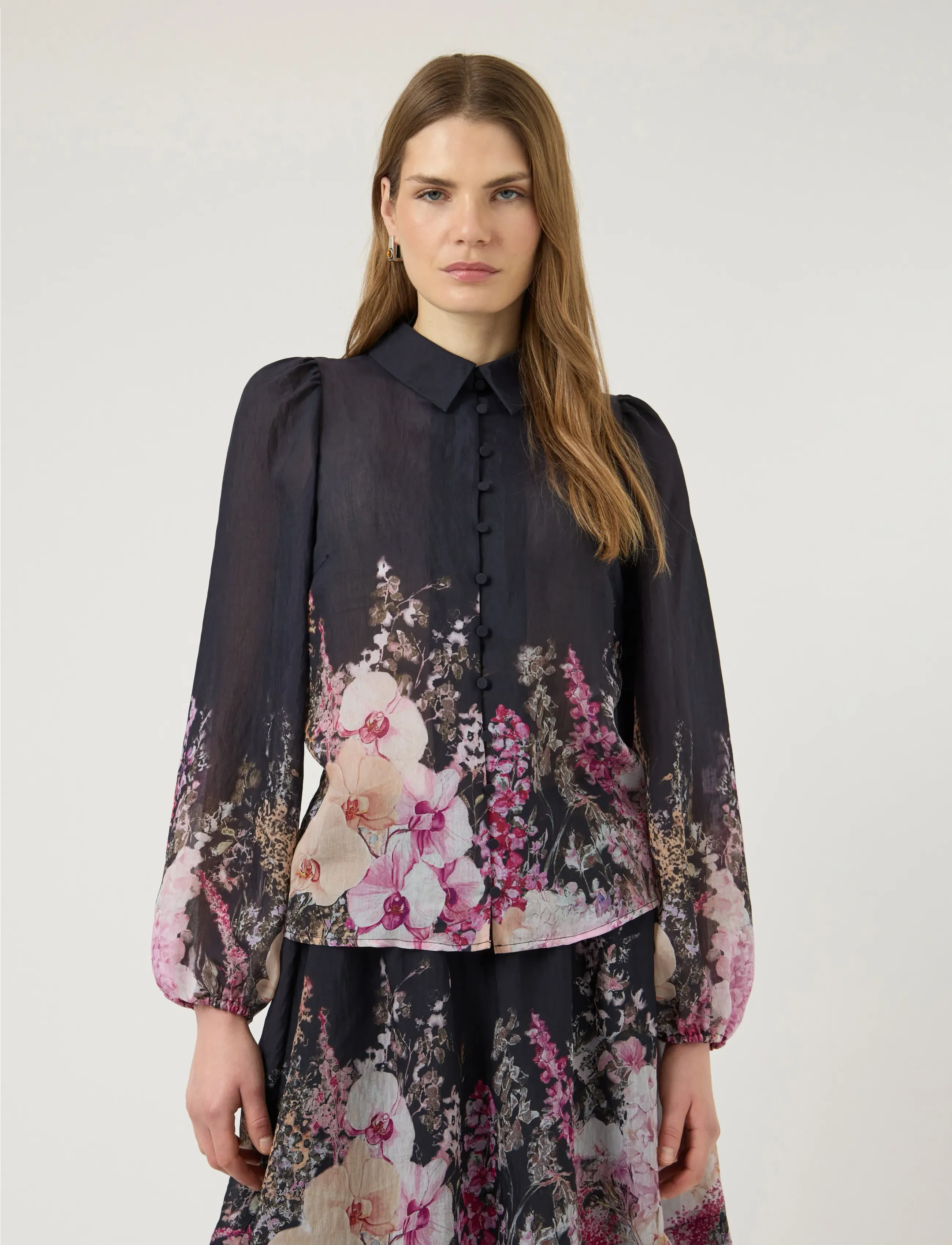 YAS YASROMANTICA LS SHIRT - D2D - Blusen & Hemden - BLACK / black