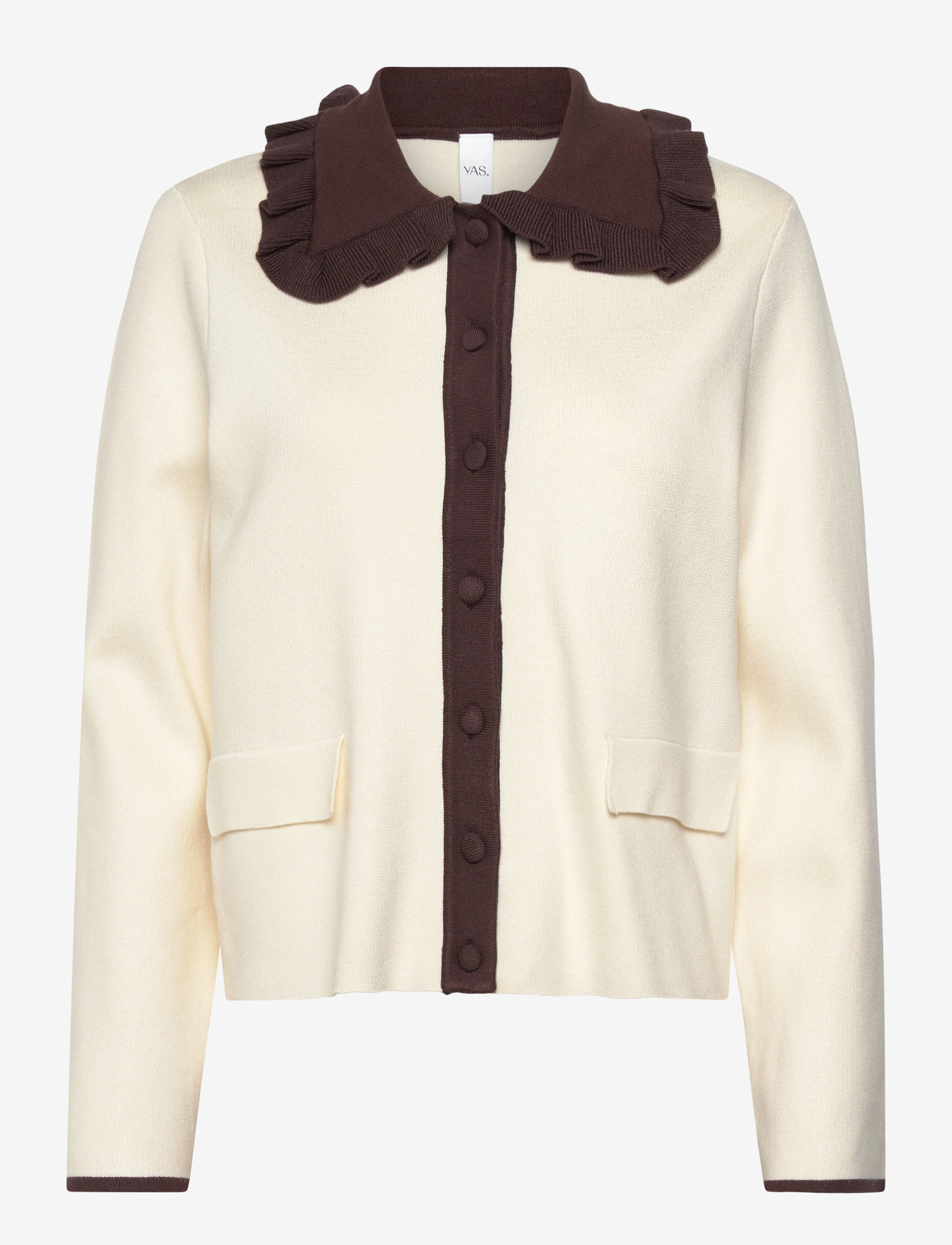 YAS - YASNELLA LS KNIT CARDIGAN - D2D - cardigans - birch - 1