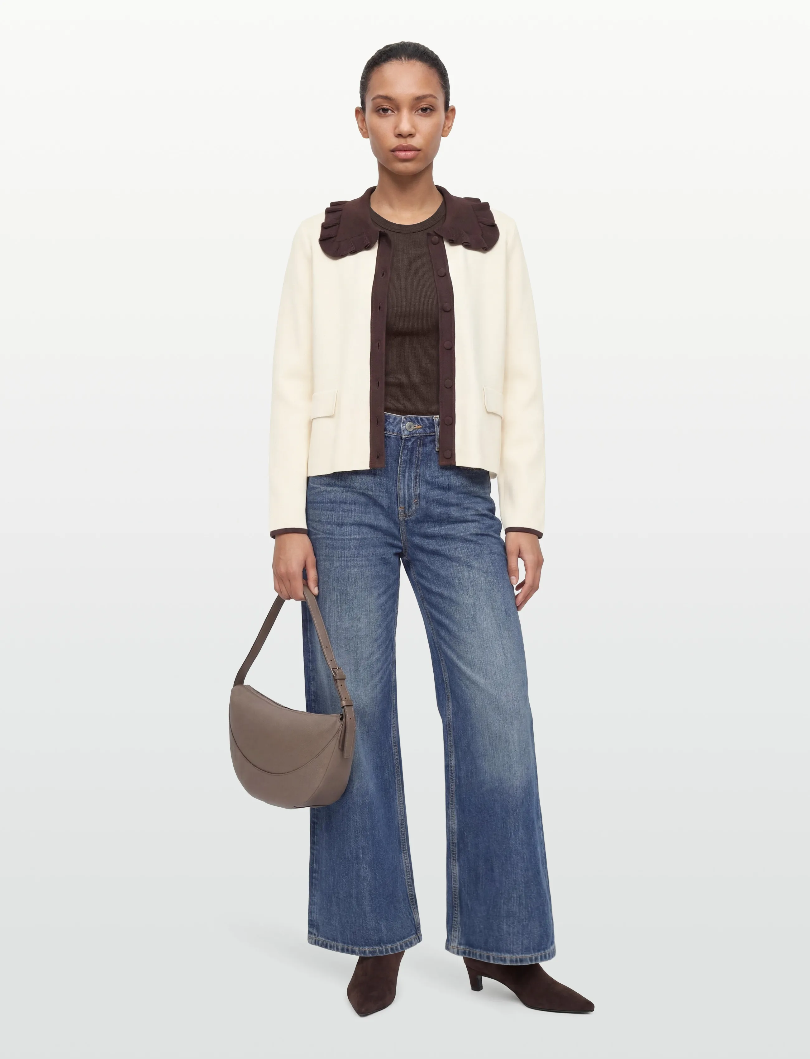 YAS nella Ls Knit Cardigan D2D, M, Knitwear, Creme - Cardigans, Frauen