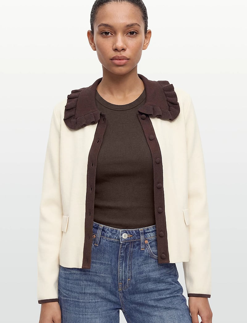 YAS - YASNELLA LS KNIT CARDIGAN - D2D - cardigans - birch - 3