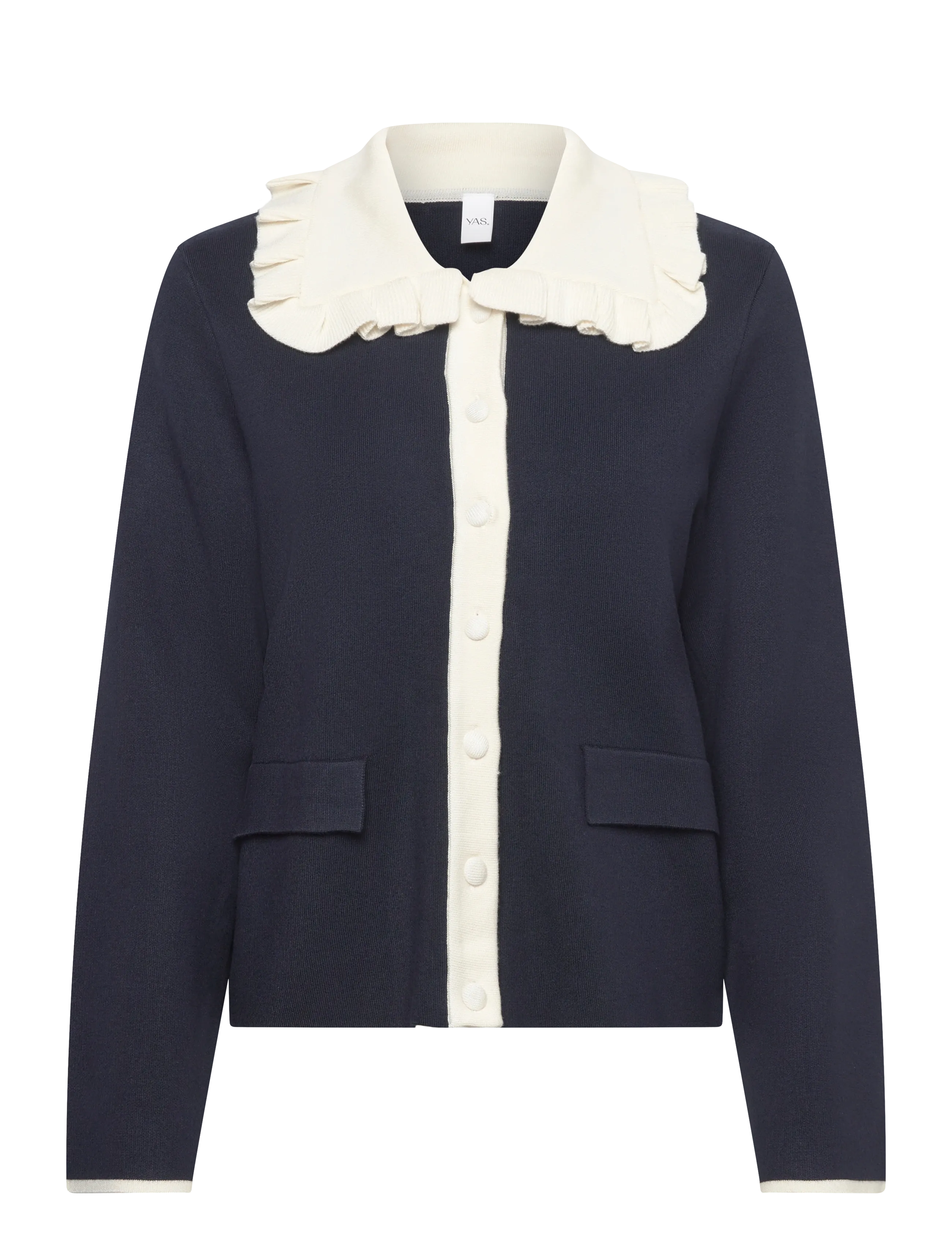 YAS YASNELLA LS KNIT CARDIGAN - D2D - Koftor - NAVY BLAZER / navy