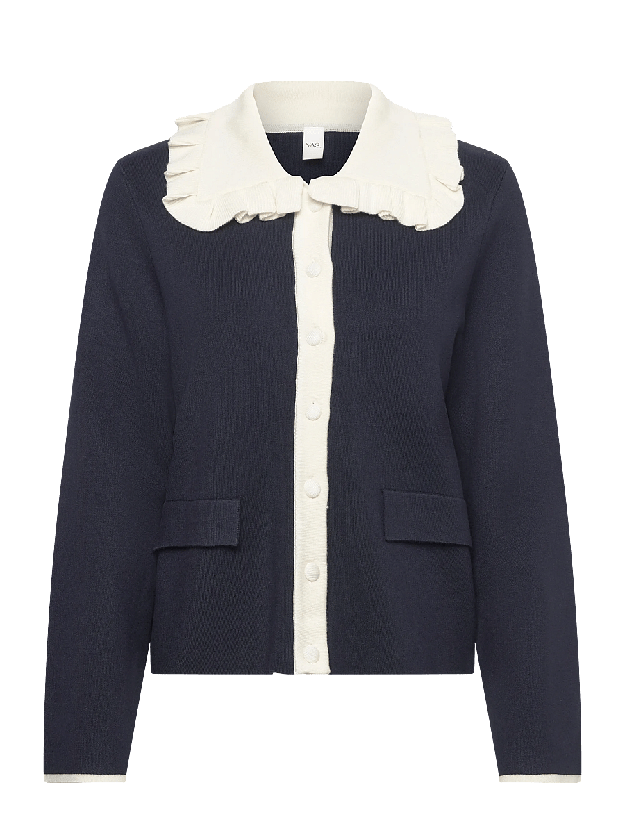 YAS - YASNELLA LS KNIT CARDIGAN - D2D - kardiganid - navy blazer - 1