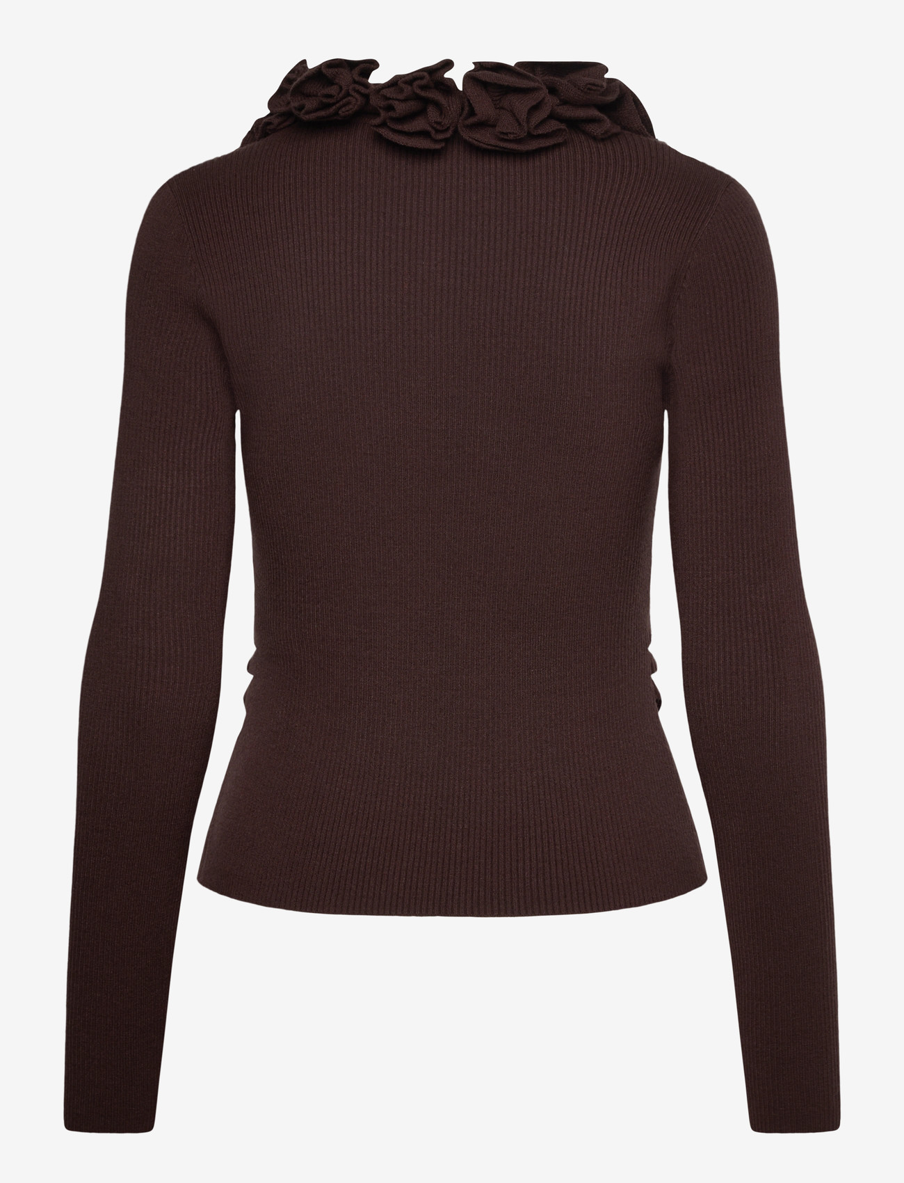 YAS - YASAROSIA LS KNIT CARDIGAN - D2D - cardigans - chocolate brown - 1