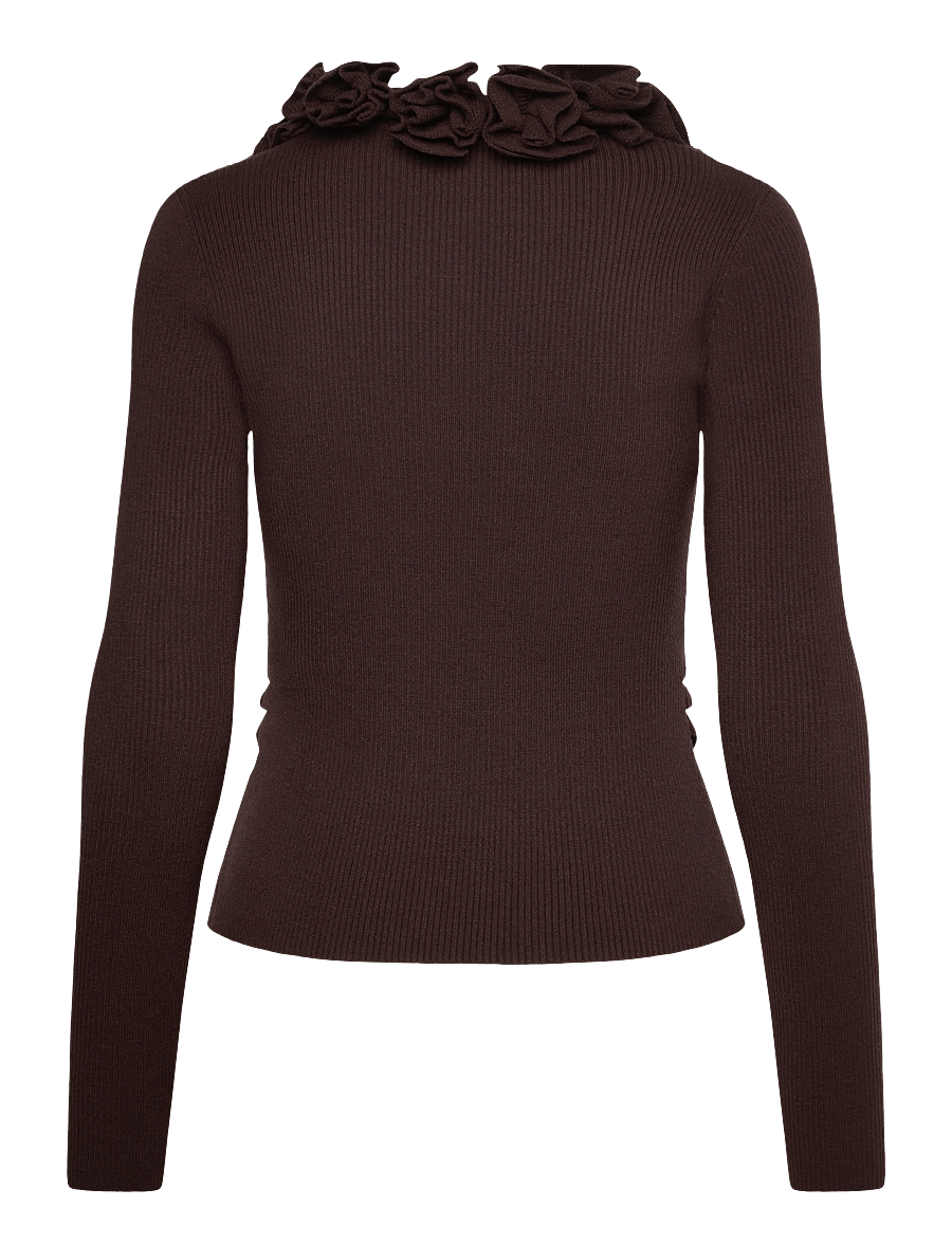 YAS - YASAROSIA LS KNIT CARDIGAN - D2D - strickjacken - chocolate brown - 1