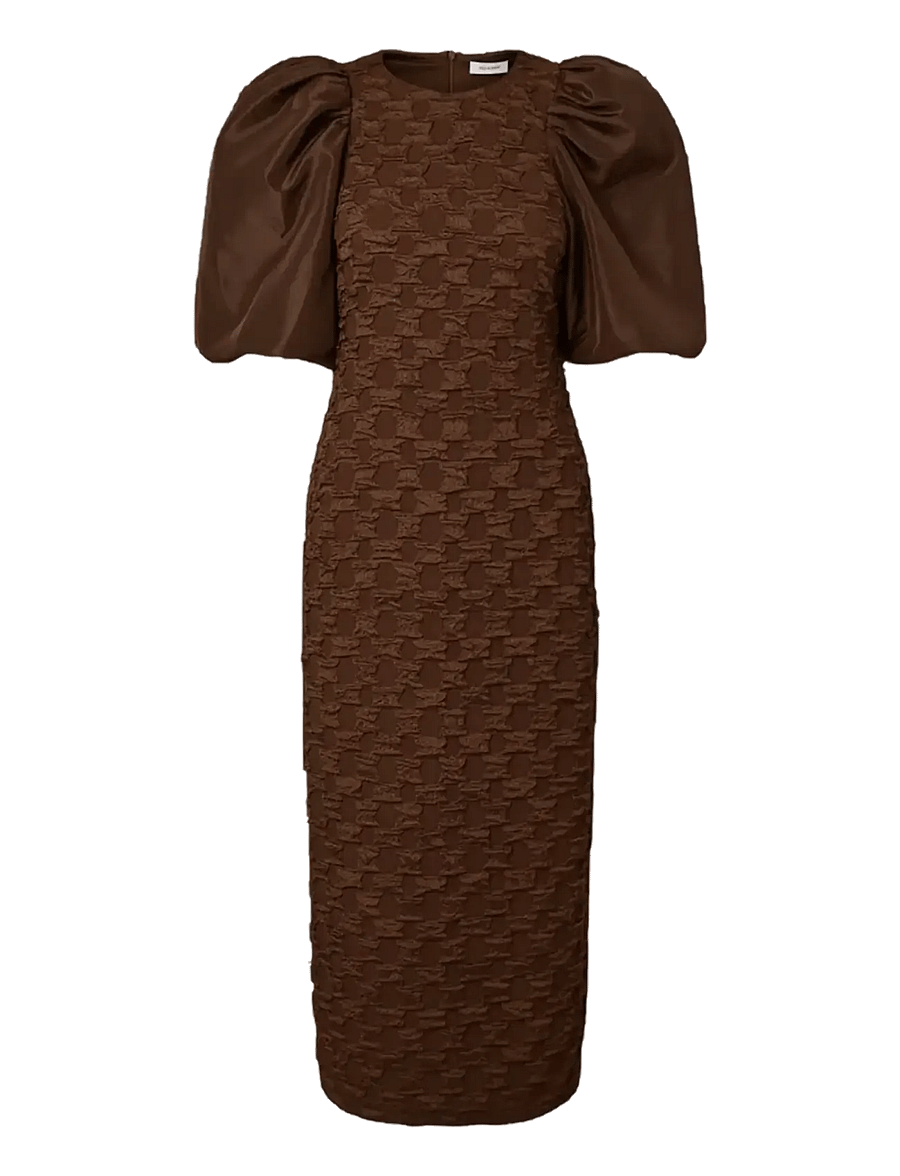 YAS - YASMIAMAJA MIX 2/4 LONG DRESS - SHOW - chocolate brown - 0