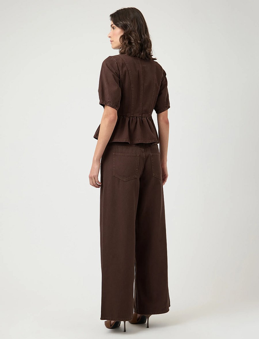 YAS - YASELSIE SS DENIM TOP S. - EX - jeanshemden - coffee bean - 3