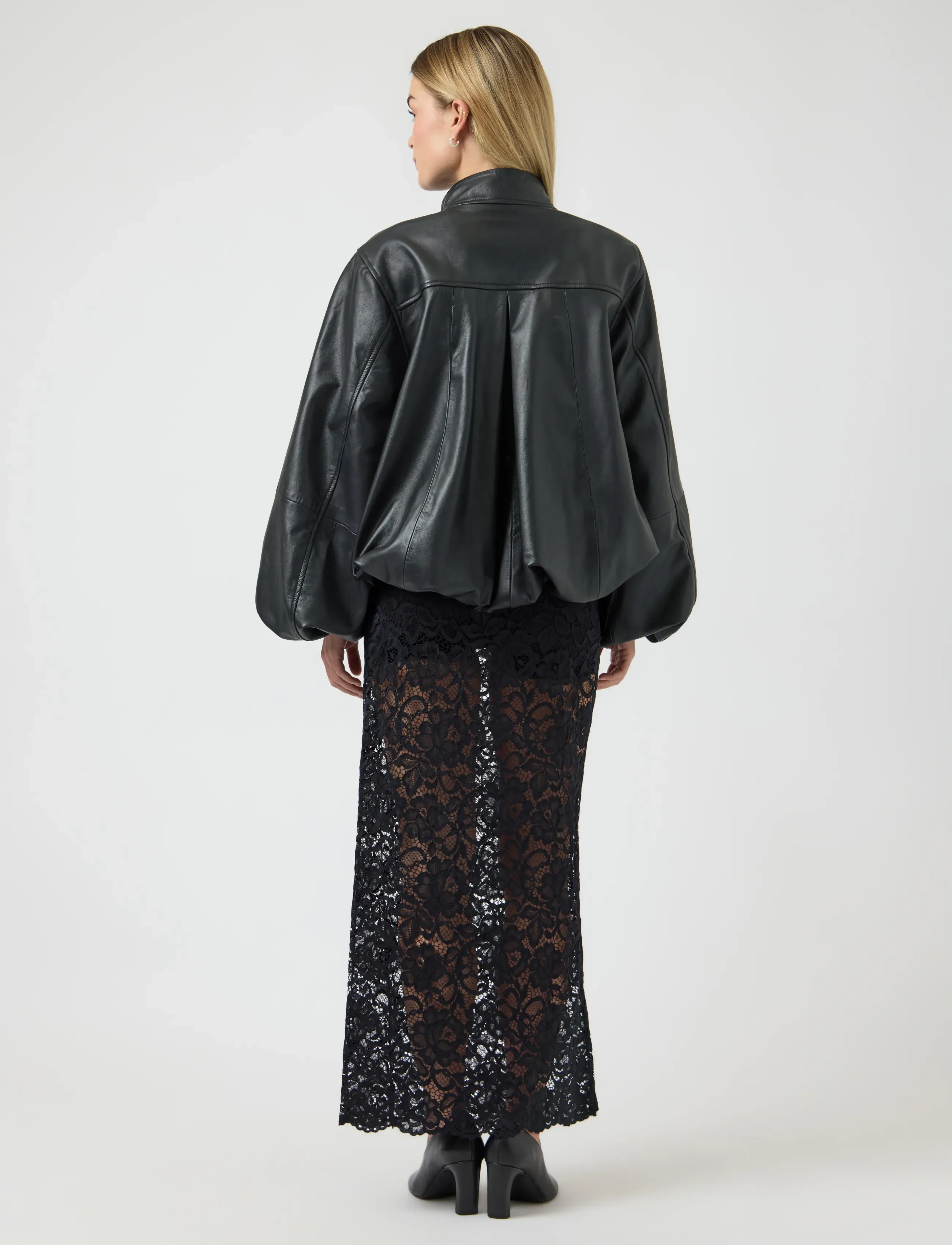 YAS - YASISABEL LEATHER JACKET - D2D - forårsjakker - black - 3