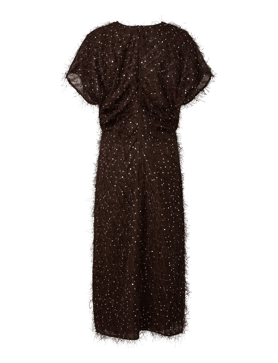 YAS - YASILZA DRAPE LONG DRESS S. - SHOW - paillettenkleider - coffee bean - 2
