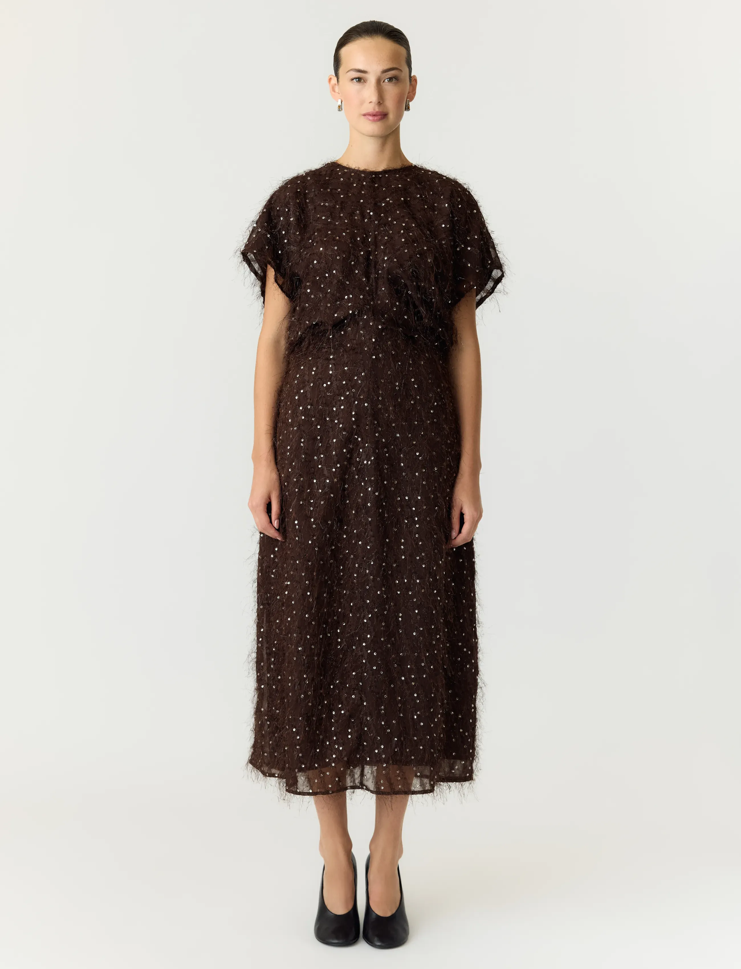 YAS YASILZA DRAPE LONG DRESS S. - SHOW - Summer in the city - COFFEE BEAN / brown