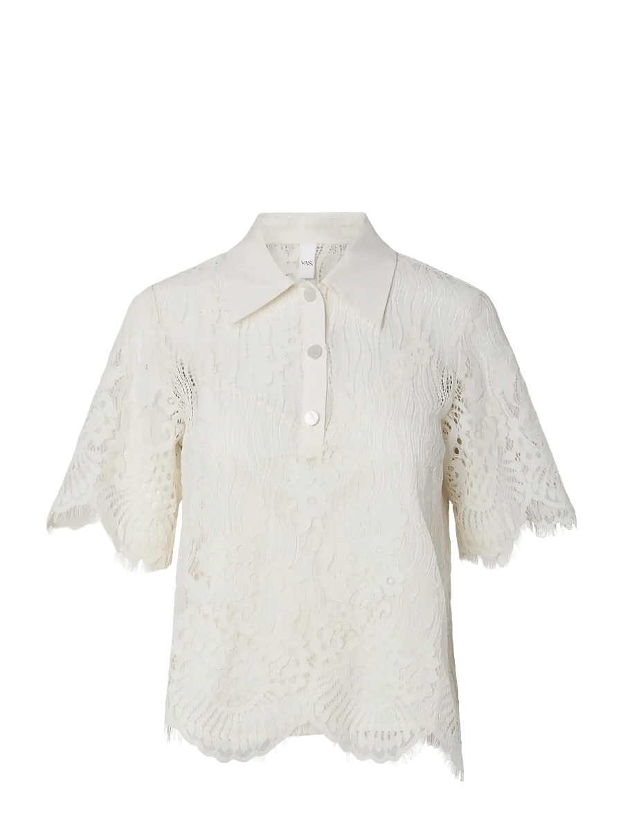 YAS - YASKOI SS LACE TOP - EX - poloshirts - pristine - 1