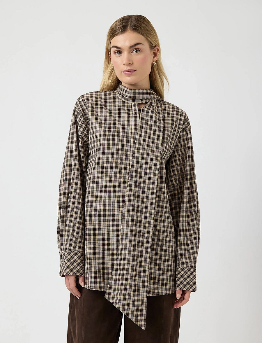 YAS - YASCARLINA LS LONG SHIRT - D2D - chemises à manches longues - chocolate brown - 0