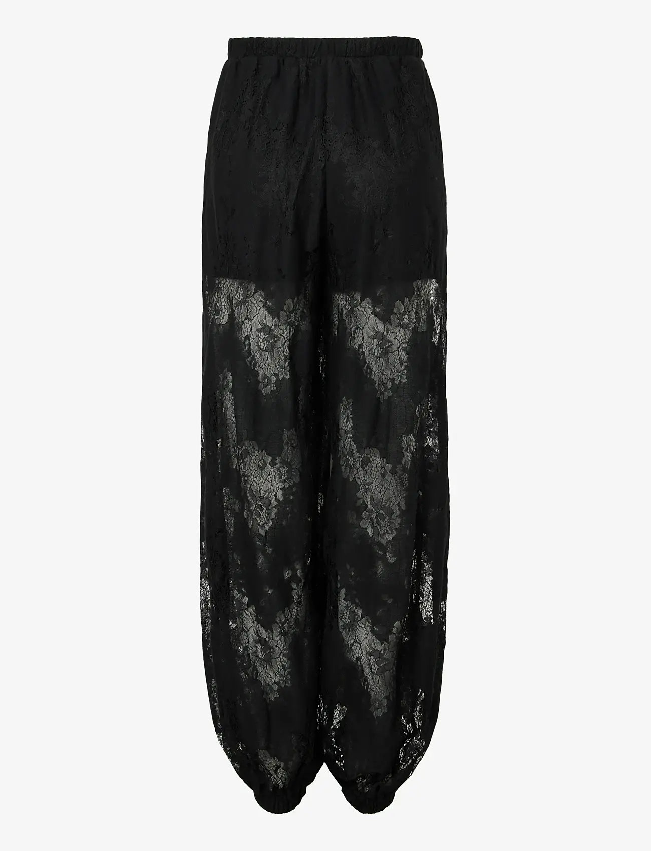 YAS - YASALBERTE HW BALLOON LACE PANT - D2D - laia säärega püksid - black - 2