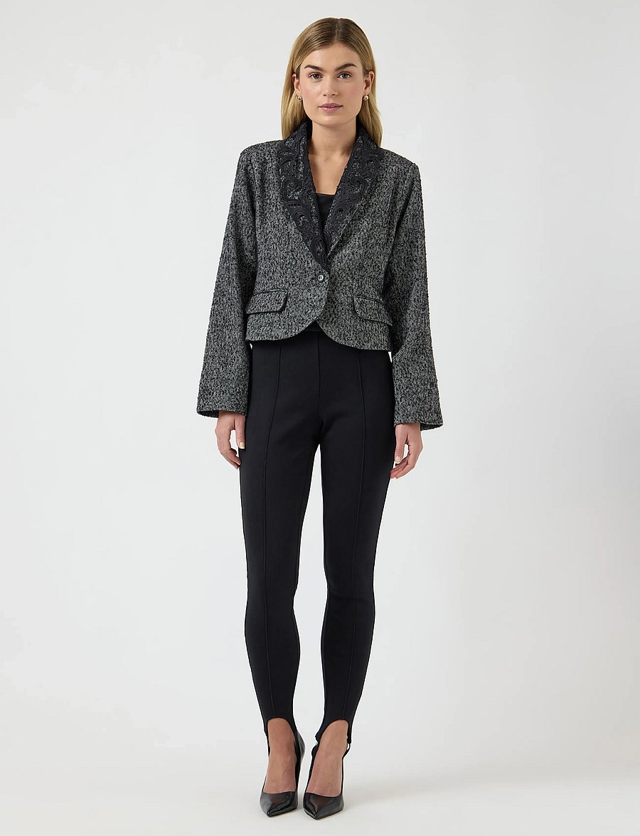 YAS - YASFILIPPA LS LACE JACKET - D2D - wolljacken - black - 4