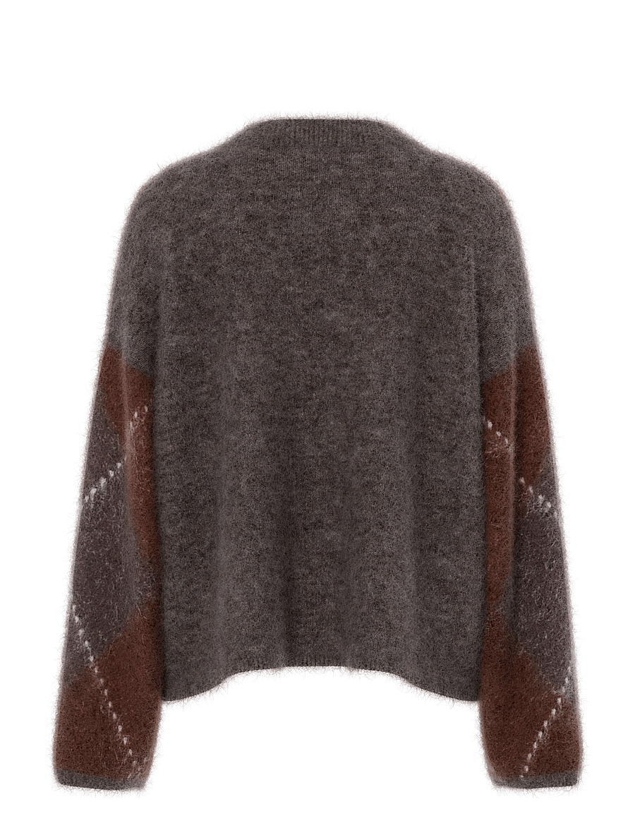 YAS - YASARGY LS MOHAIR BLEND KNIT PULLOVER S. - coffee bean - 2