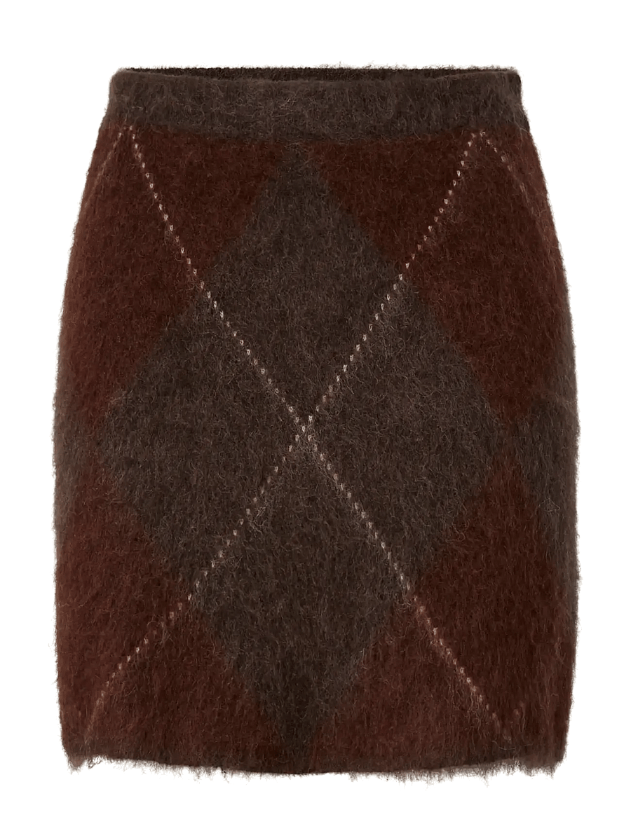 YAS - YASARGY HW MOHAIR BLEND KNIT SKIRT S. - strickröcke - coffee bean - 1
