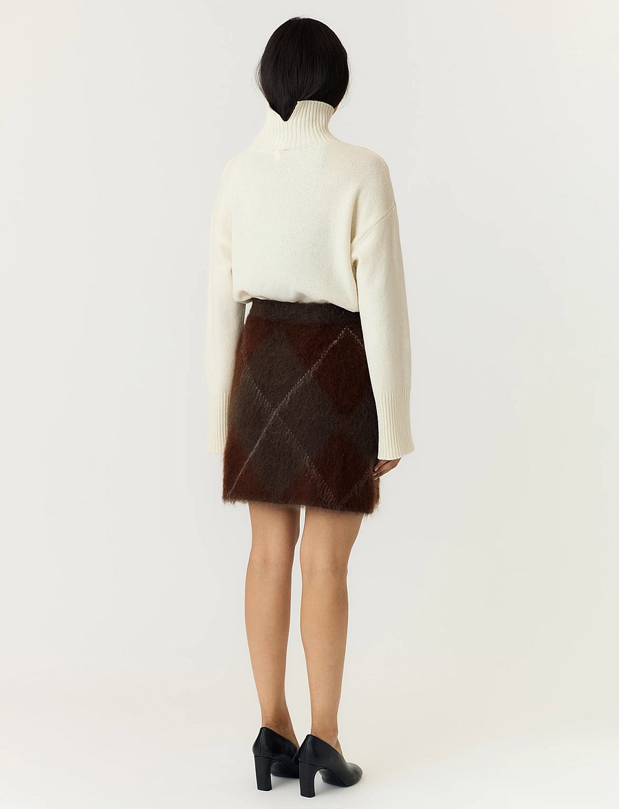 YAS - YASARGY HW MOHAIR BLEND KNIT SKIRT S. - strickröcke - coffee bean - 3