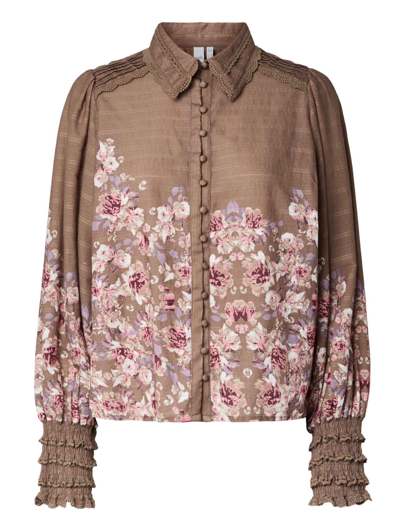 YAS YASSOMELLU LS SHIRT - Pluusid ja särgid - TIMBER WOLF / brown