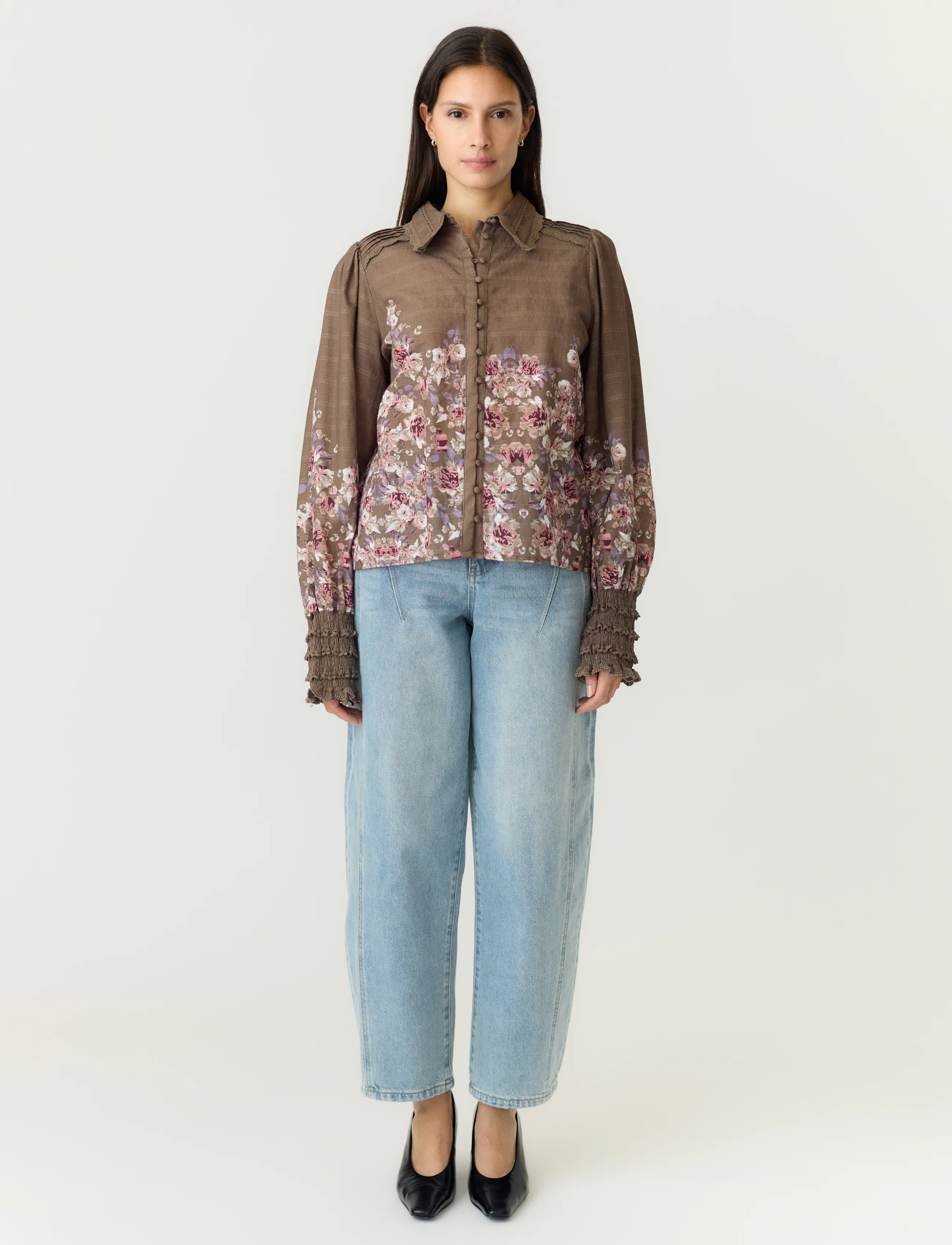 YAS - YASSOMELLU LS SHIRT - timber wolf - 4