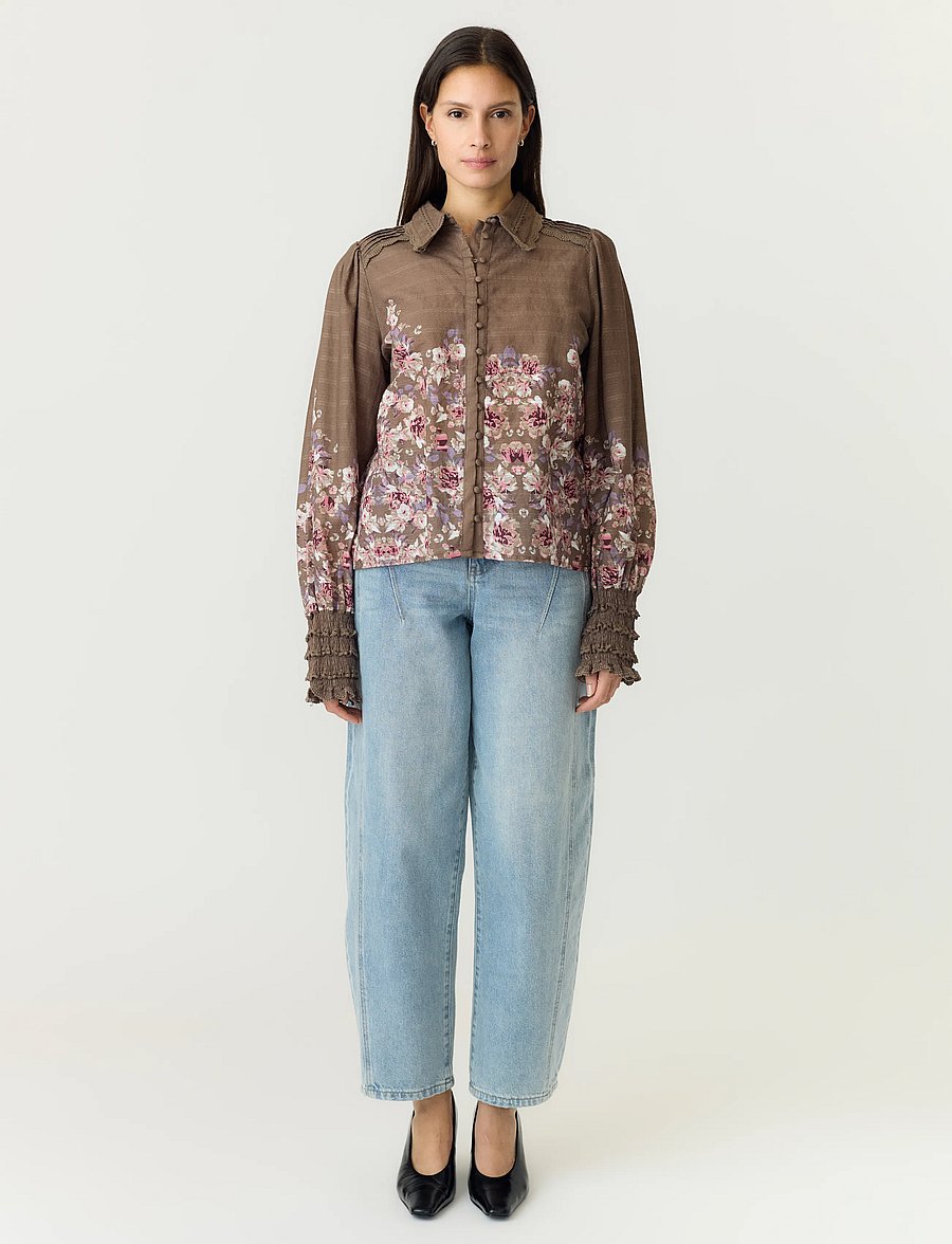 YAS - YASSOMELLU LS SHIRT - langærmede skjorter - timber wolf - 4