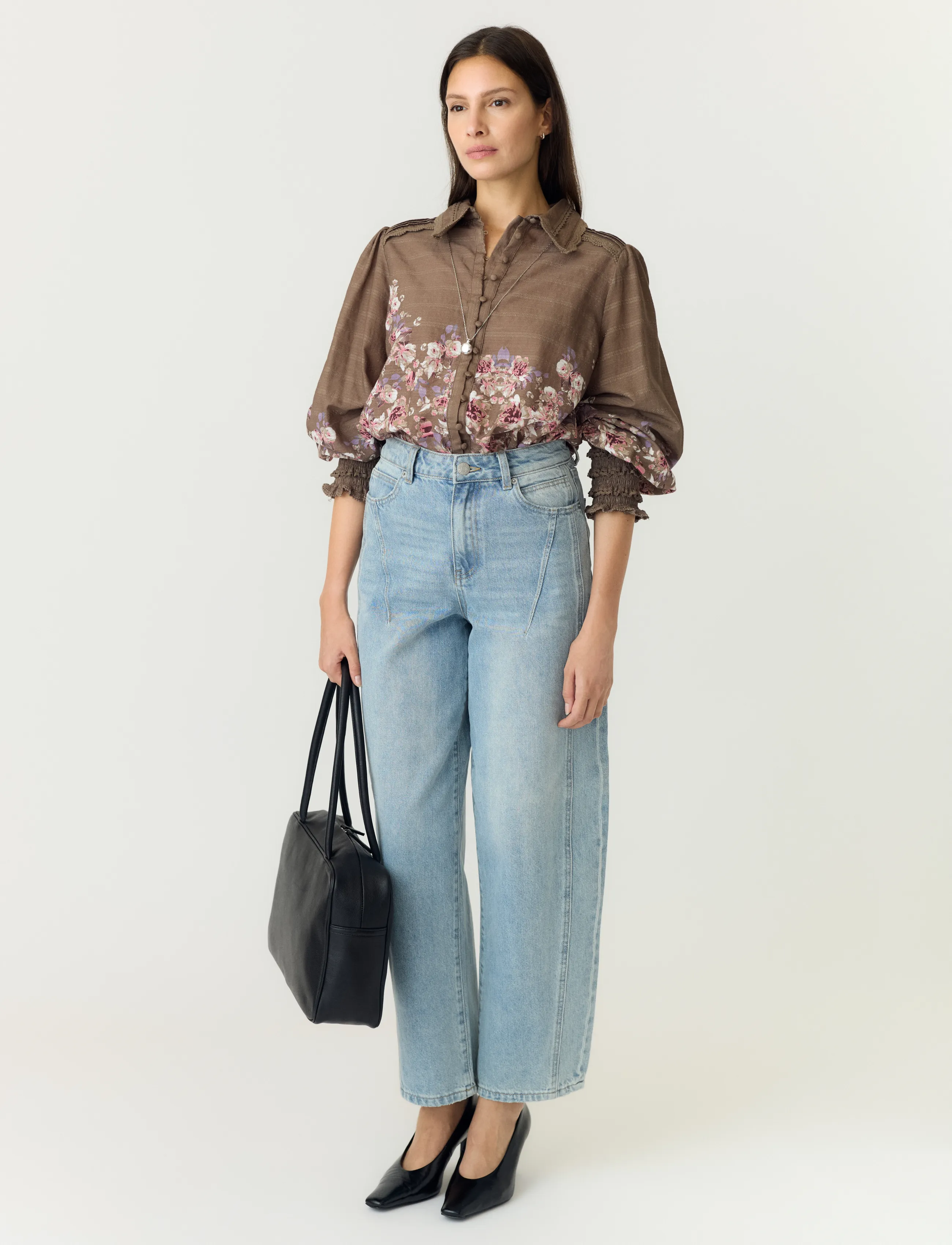 YAS - YASSOMELLU LS SHIRT - timber wolf - 5