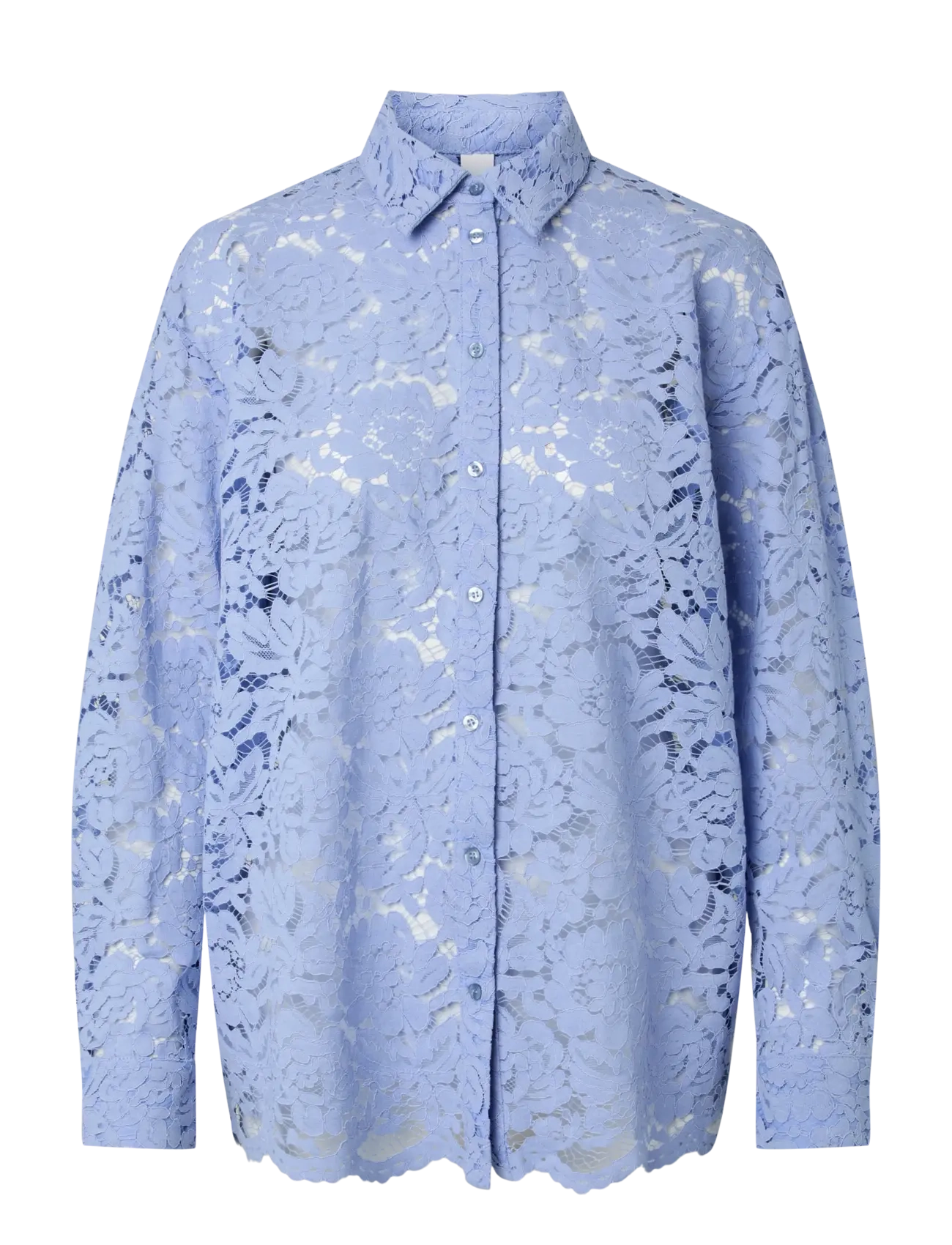 YAS YASNINA LS LACE SHIRT - D2D - Transitional Layering - SERENITY / blue
