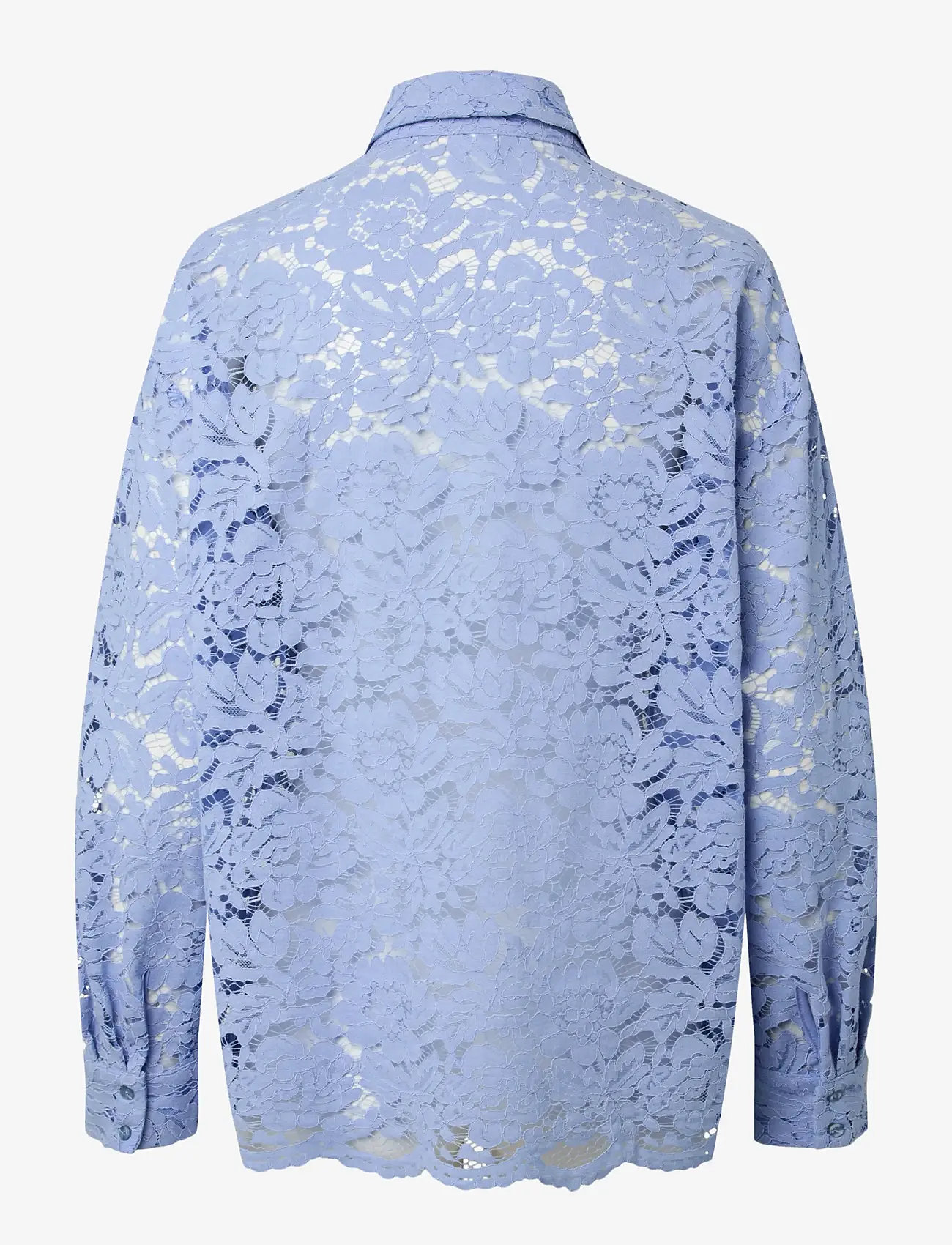 YAS - YASNINA LS LACE SHIRT - D2D - langærmede skjorter - serenity - 1