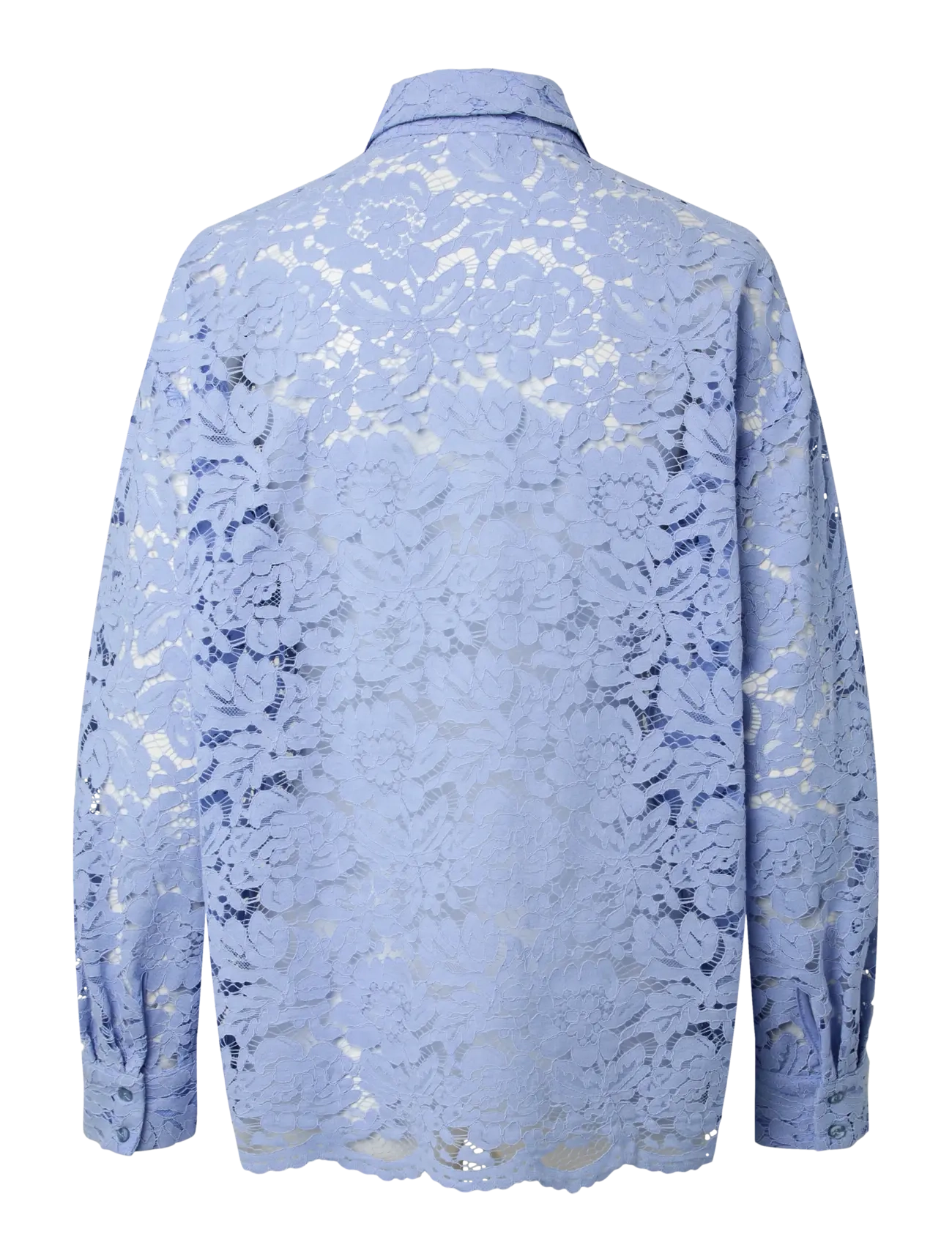 YAS - YASNINA LS LACE SHIRT - D2D - långärmade skjortor - serenity - 1