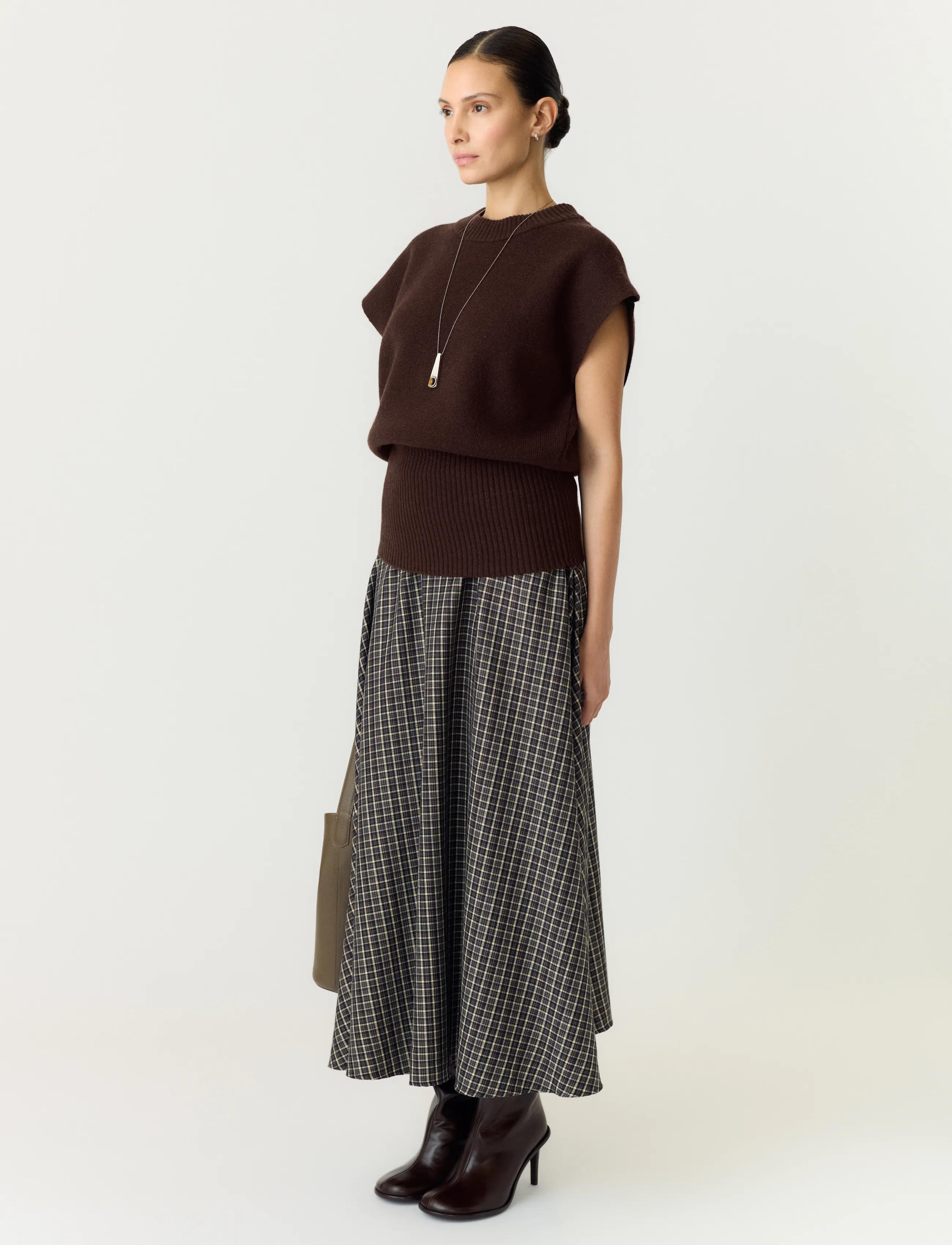 YAS Yasesli Sl Wool Blend Knit Vest stickade västar dam – bild 6