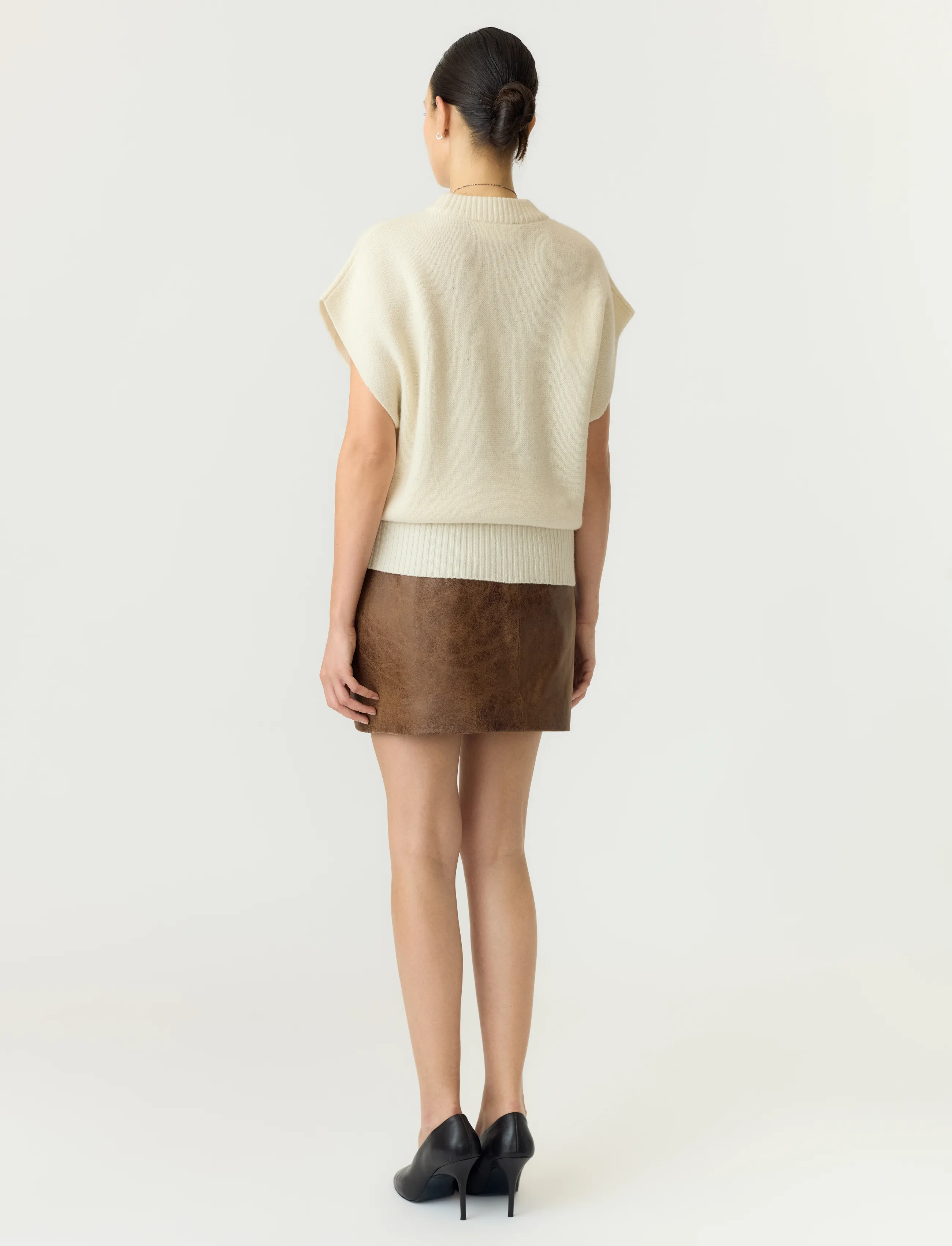YAS - YASESLI SL WOOL BLEND KNIT VEST - strickwesten - pristine - 3