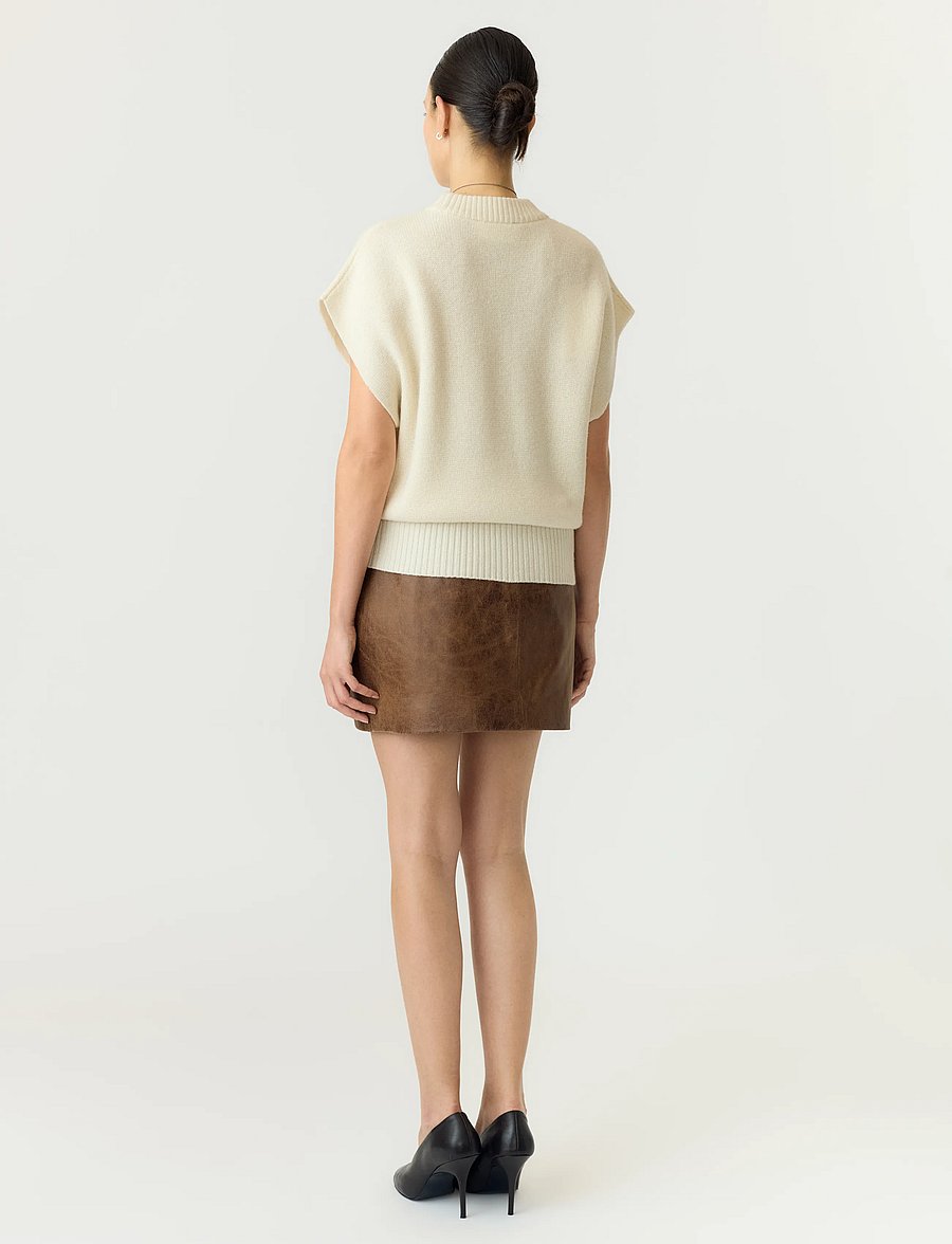 YAS - YASESLI SL WOOL BLEND KNIT VEST - strickwesten - pristine - 3
