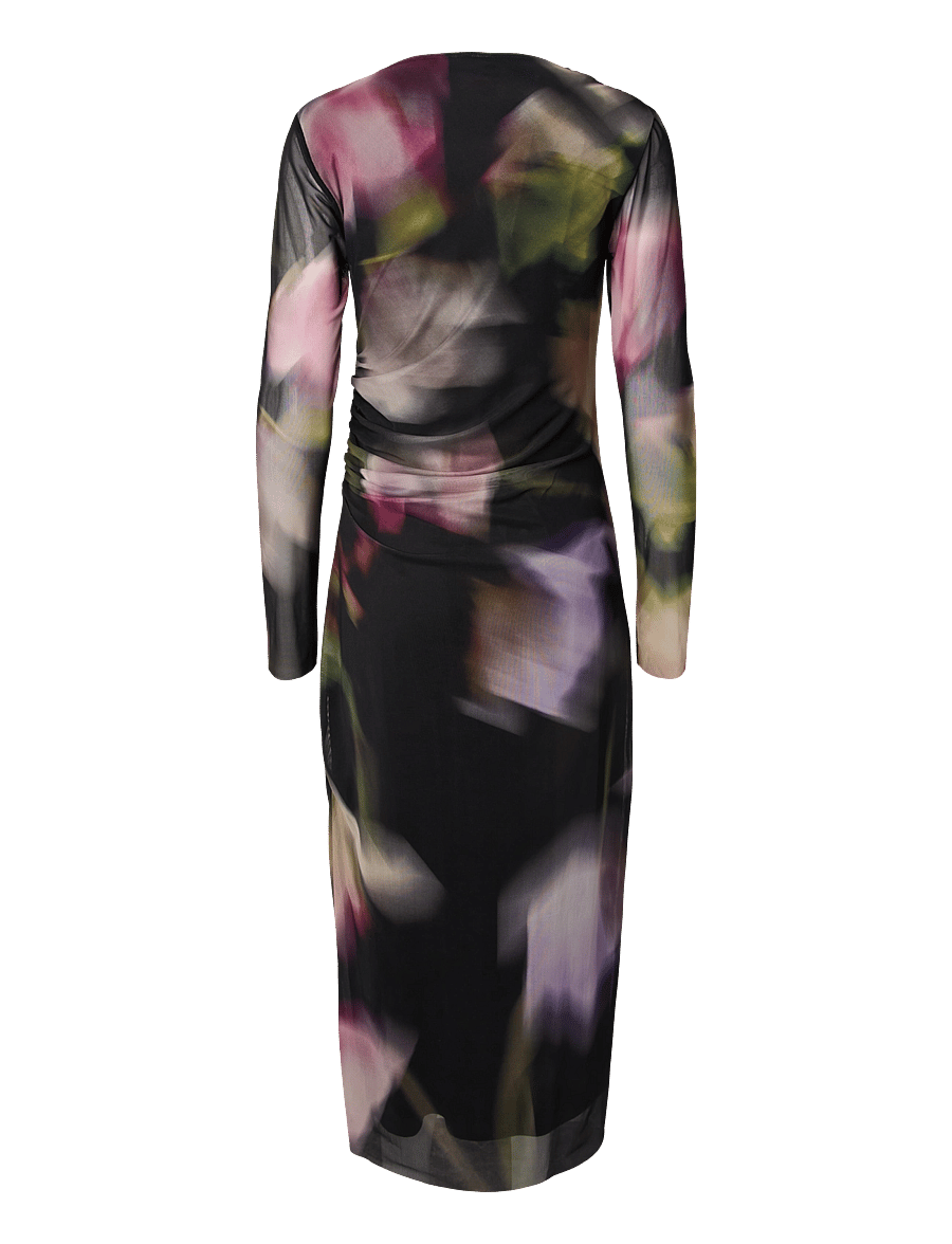 YAS - YASSHAMA LS LONG MESH DRESS - midikleider - black - 2