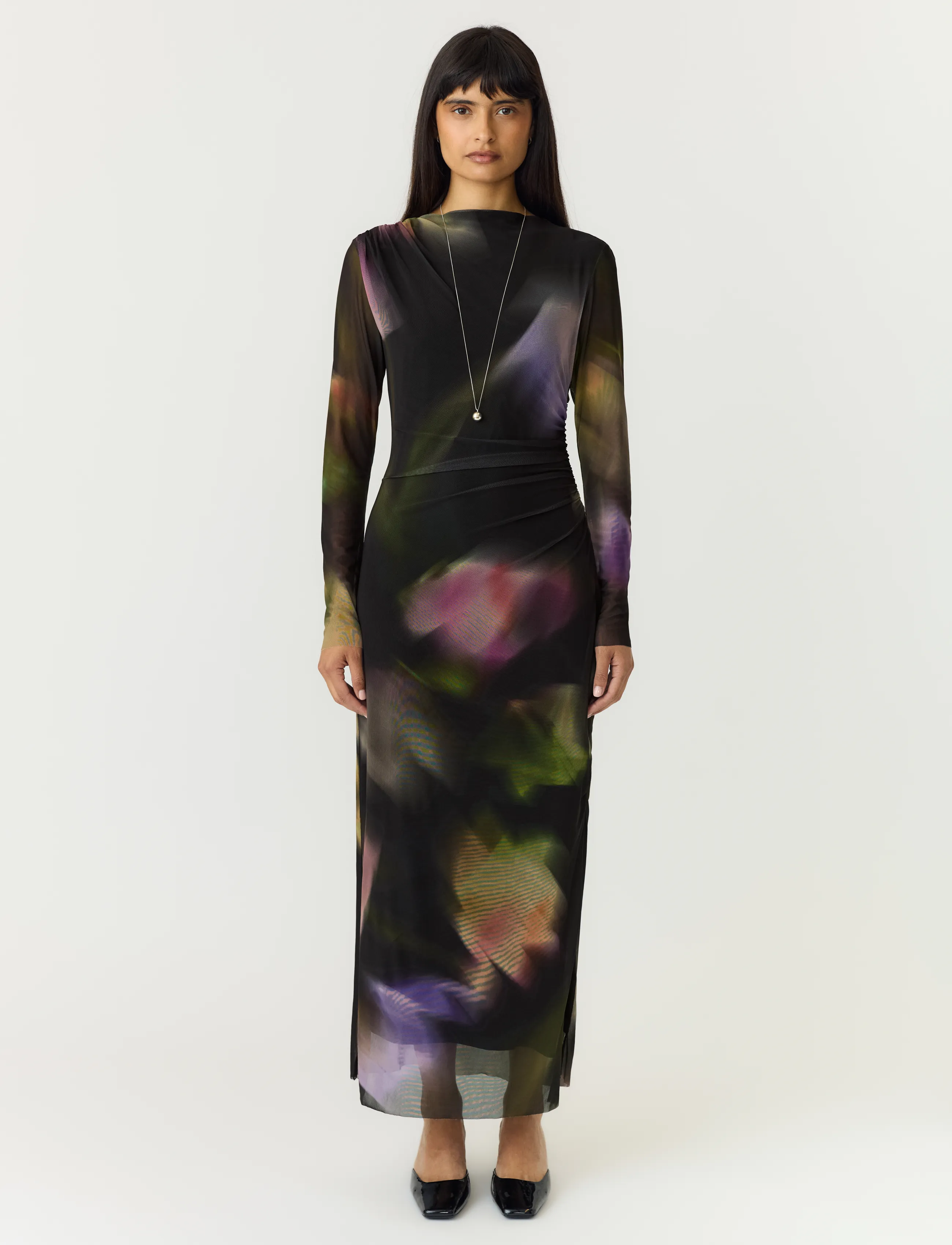 Yasshama Ls Long Mesh Dress