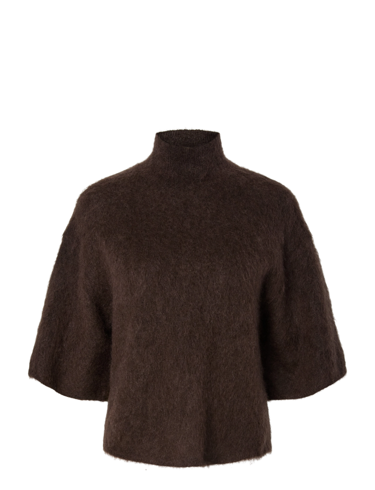 YAS YASTILDE 2/4 MOHAIR BLEND KNIT PULLOVER - Kleidung - MOLE / brown