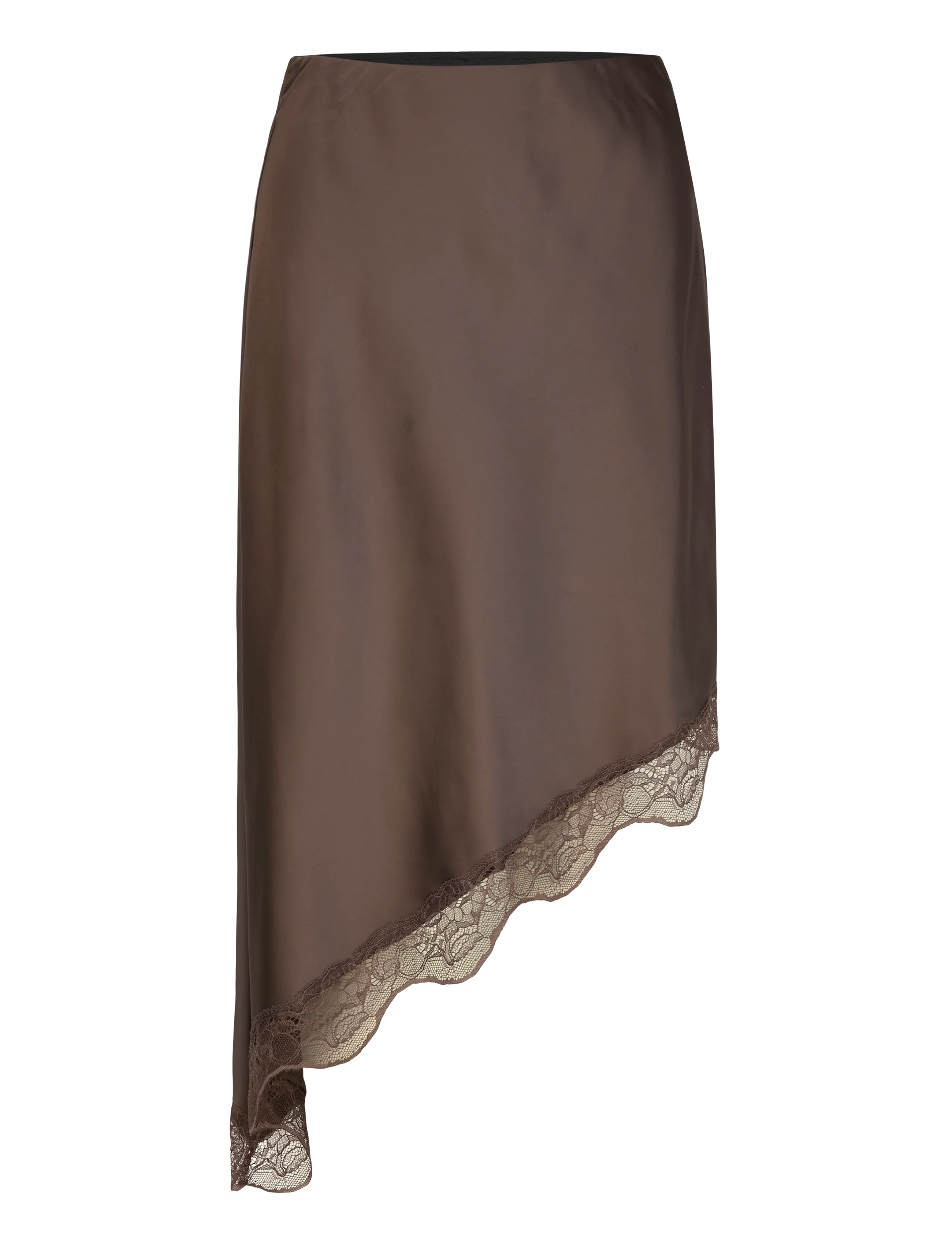 YAS YASEVELINE HW MIDI LACE SKIRT S. - D2D - Y.A.S - CHOCOLATE BROWN / brown