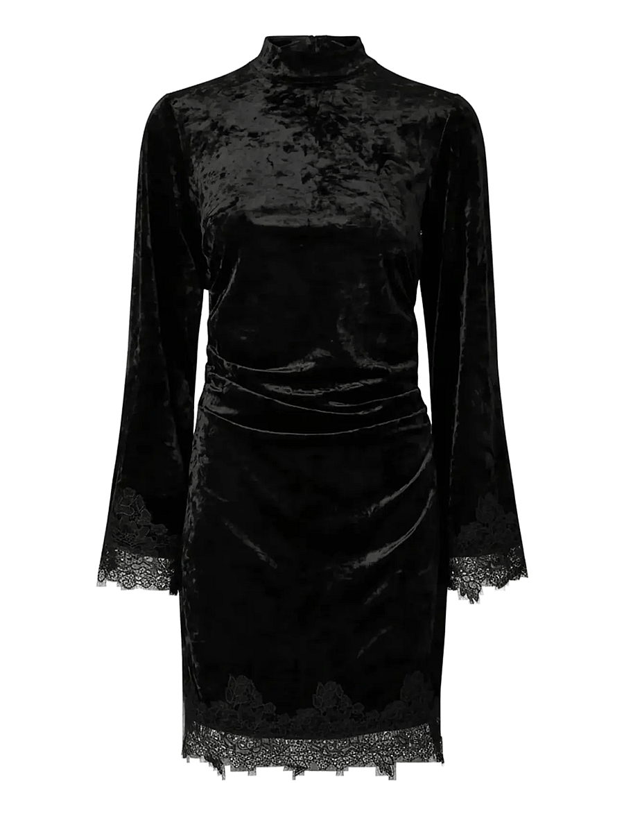 YAS - YASVELLIA LS SHORT LACE DRESS.- SHOW - black - 1