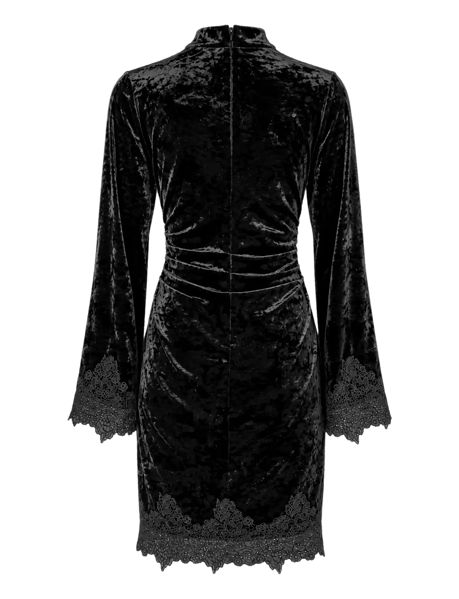 YAS - YASVELLIA LS SHORT LACE DRESS.- SHOW - black - 2