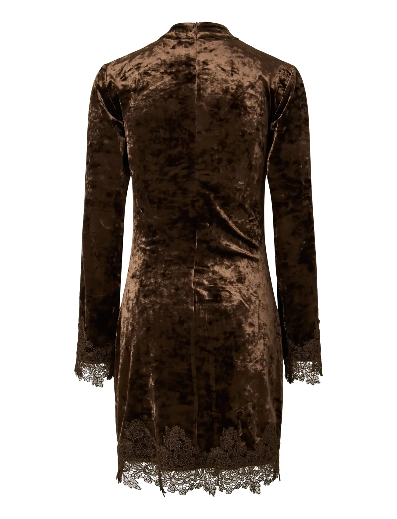 YAS - YASVELLIA LS SHORT LACE DRESS.- SHOW - spitzenkleider - coffee bean - 2