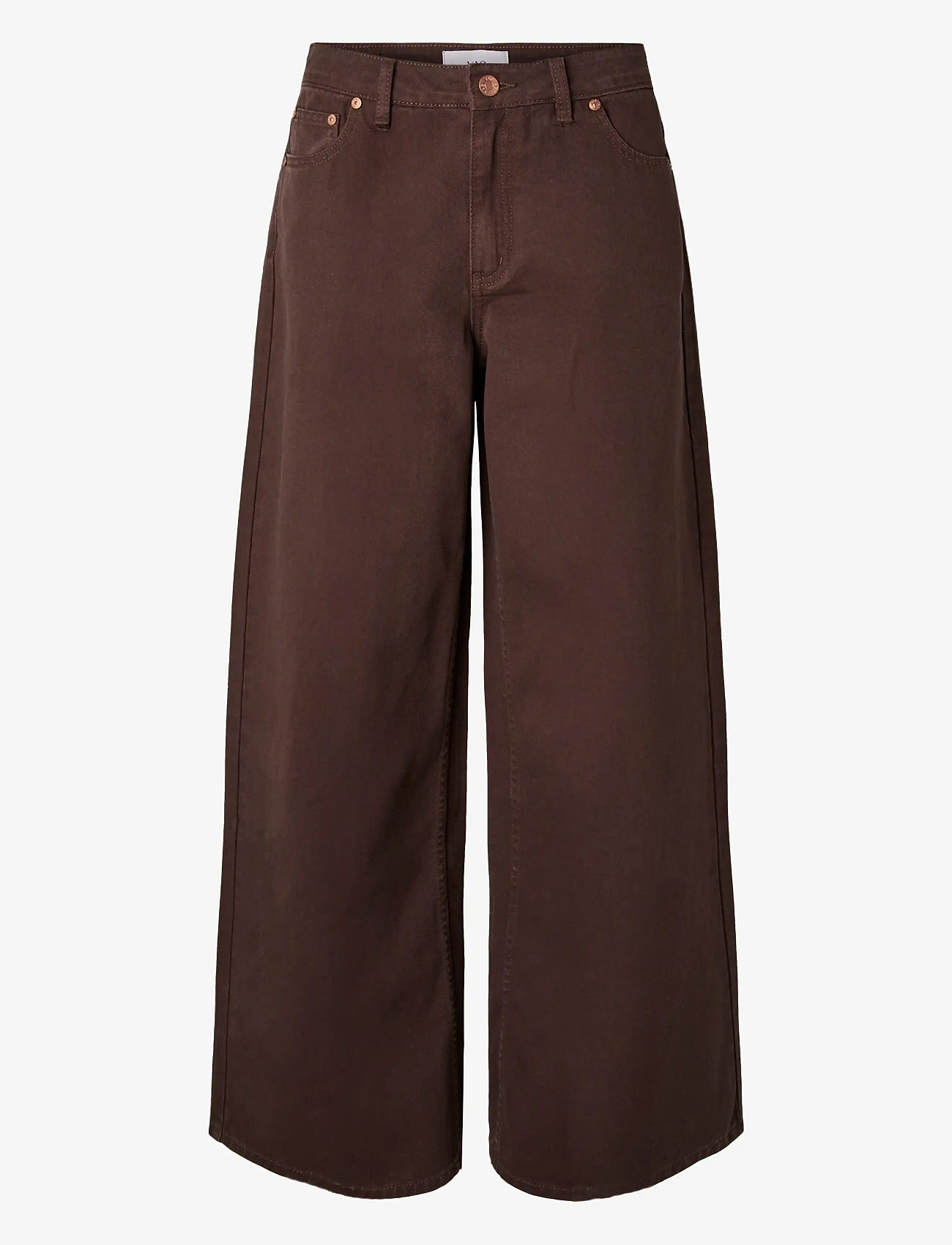YAS - YASELSIE MW WIDE JEANS S. - EX - wide leg jeans - coffee bean - 1