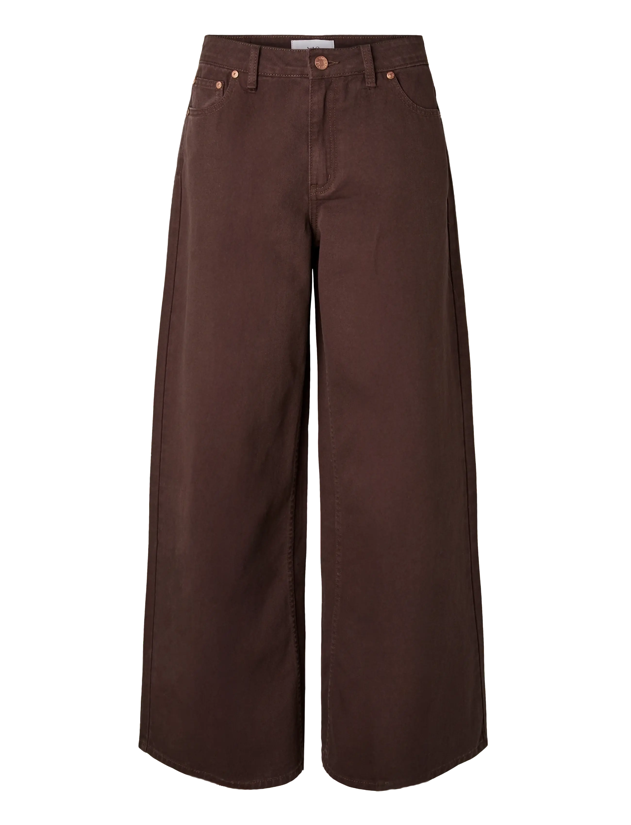 YAS YASELSIE MW WIDE JEANS S. - EX - Brede jeans - COFFEE BEAN / brown