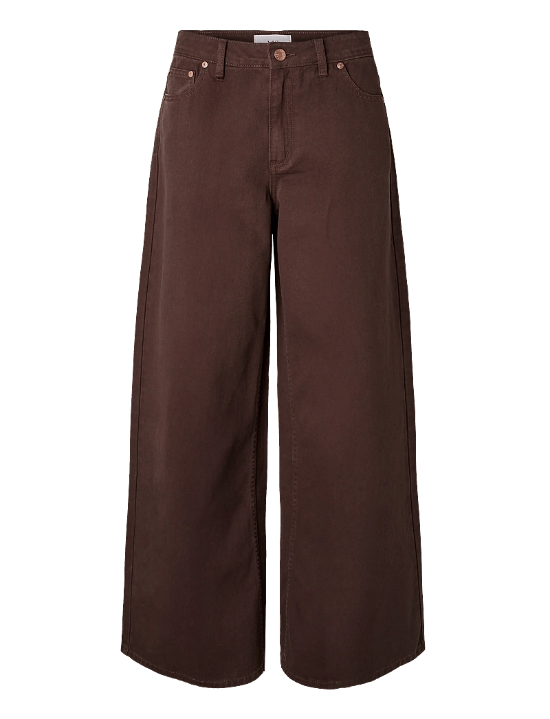 YAS - YASELSIE MW WIDE JEANS S. - EX - wide leg jeans - coffee bean - 1