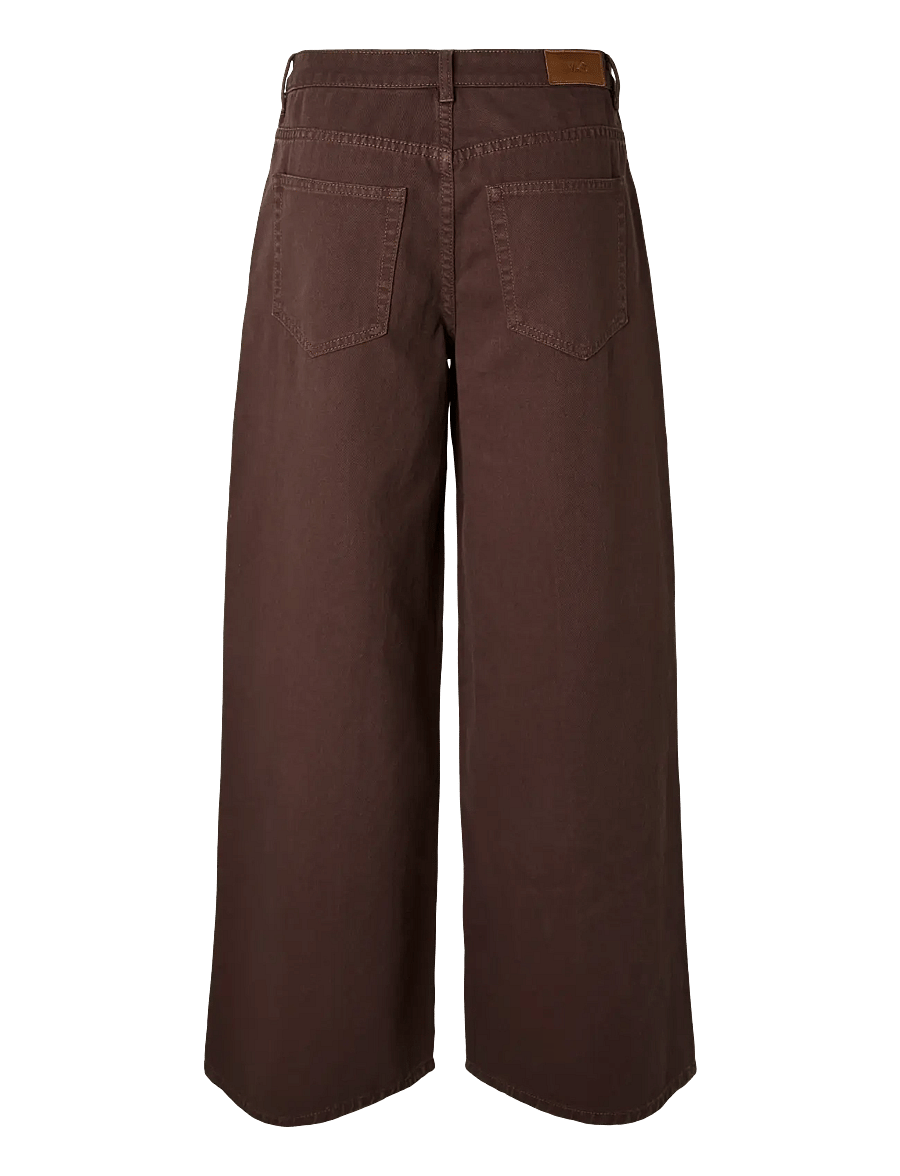 YAS - YASELSIE MW WIDE JEANS S. - EX - brede jeans - coffee bean - 1